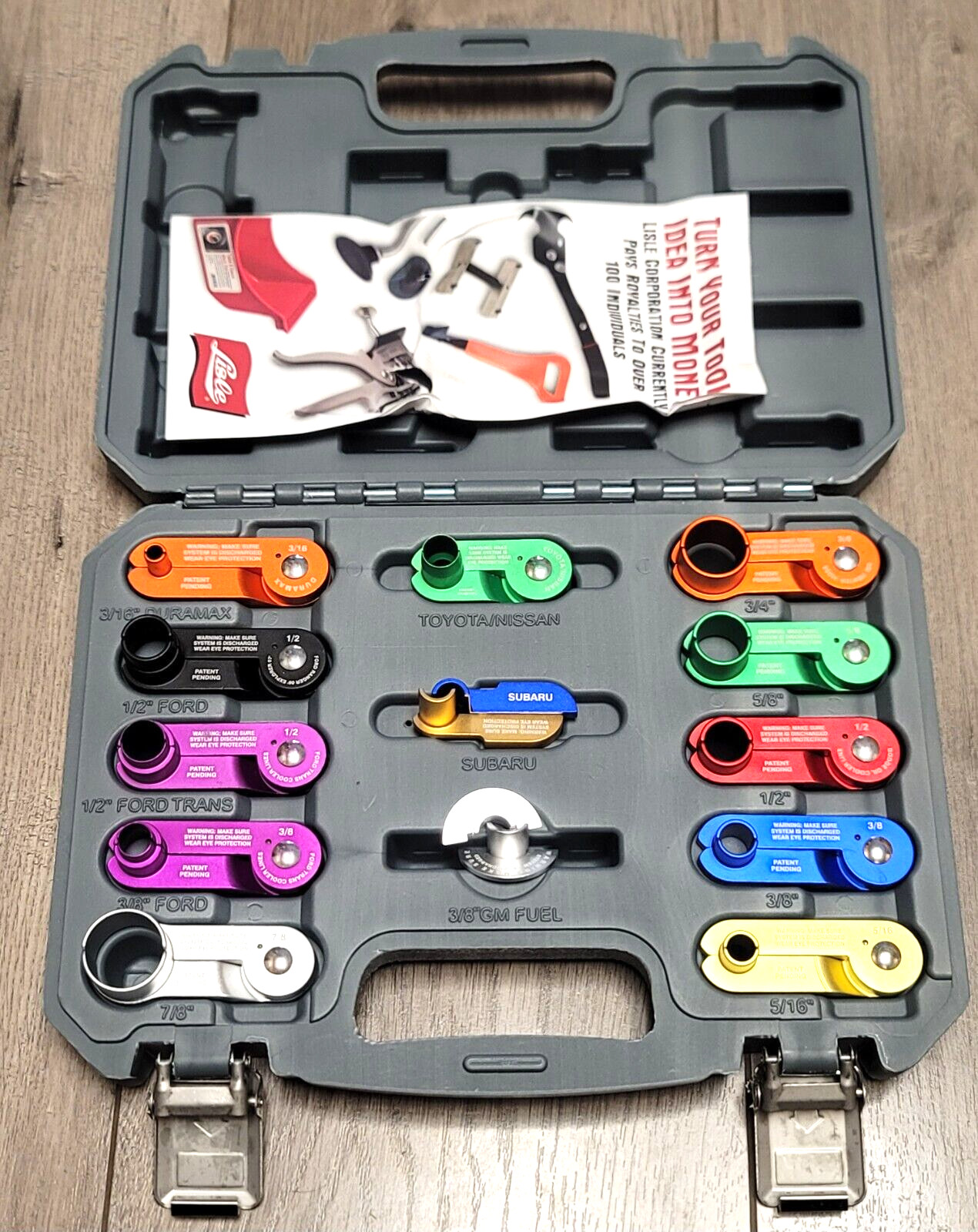 Lisle 13pc Master Aluminum Spring Loaded Line Disconnect Tool Set w/Case #39480