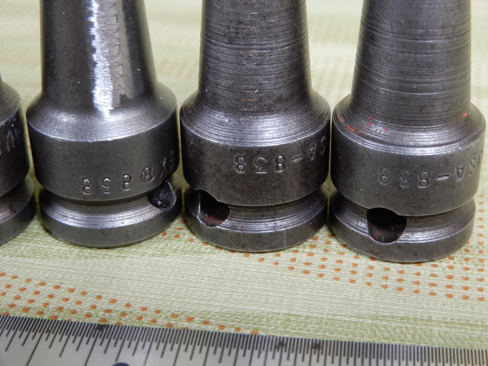 Apex 838 3/8 Drive to 1/4 Hex Sockets (4) Great Condition VX