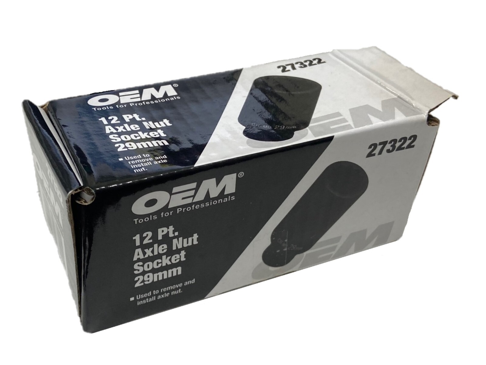 SOCKET AXLE (3pc SET) 1/2″dr 12pt Drive Deep Spindle Nut 29mm, 31mm, 36mm