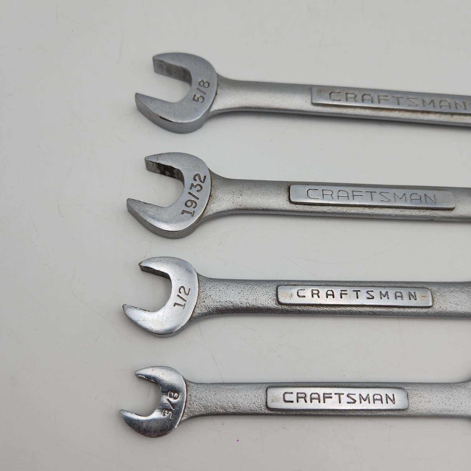 Craftsman Lot Of 4 V-Series Open End Wrenches, See Photos/Description For Sizes