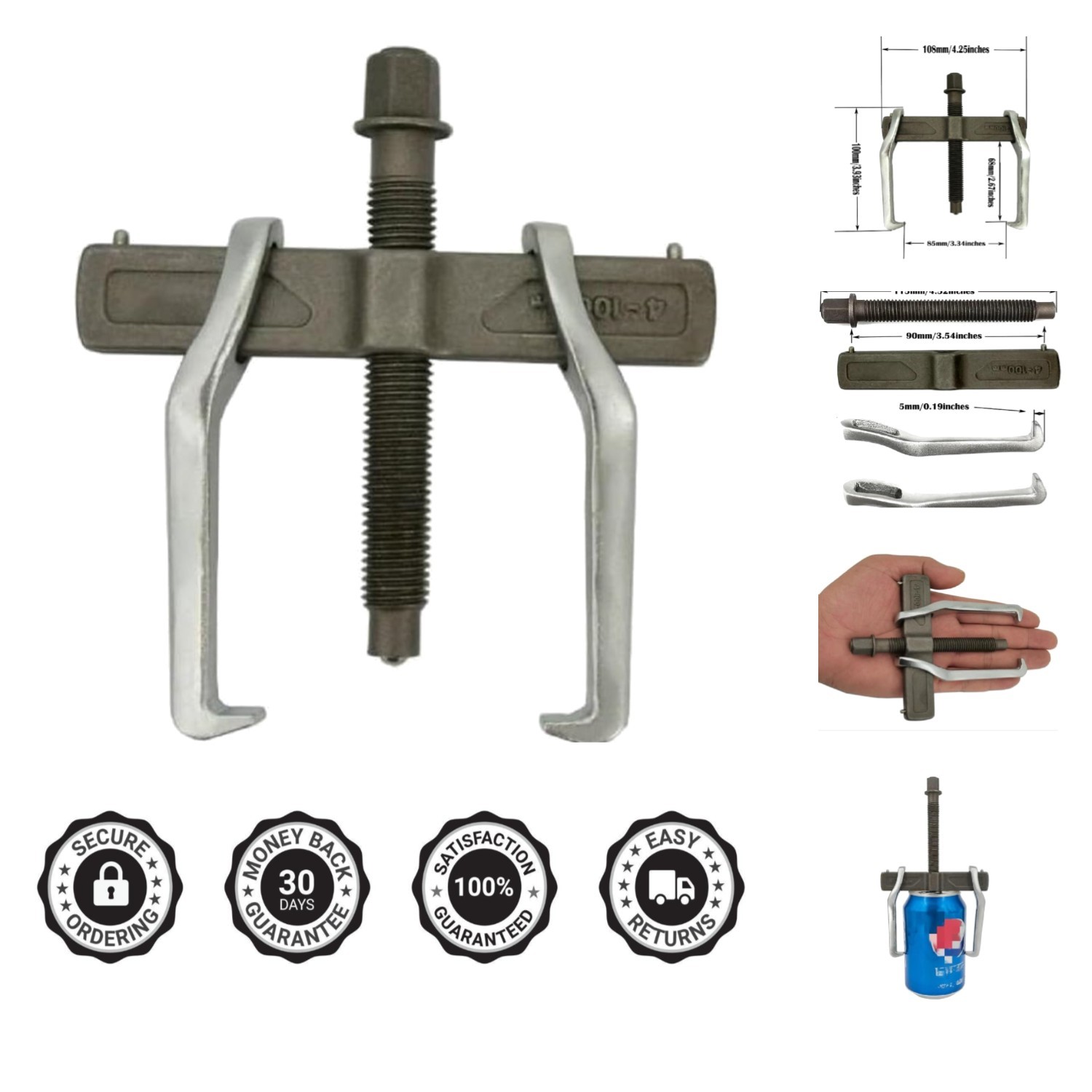 Lightweight 2 Jaw Bearing Puller – Effortless Removal for Delicate Parts