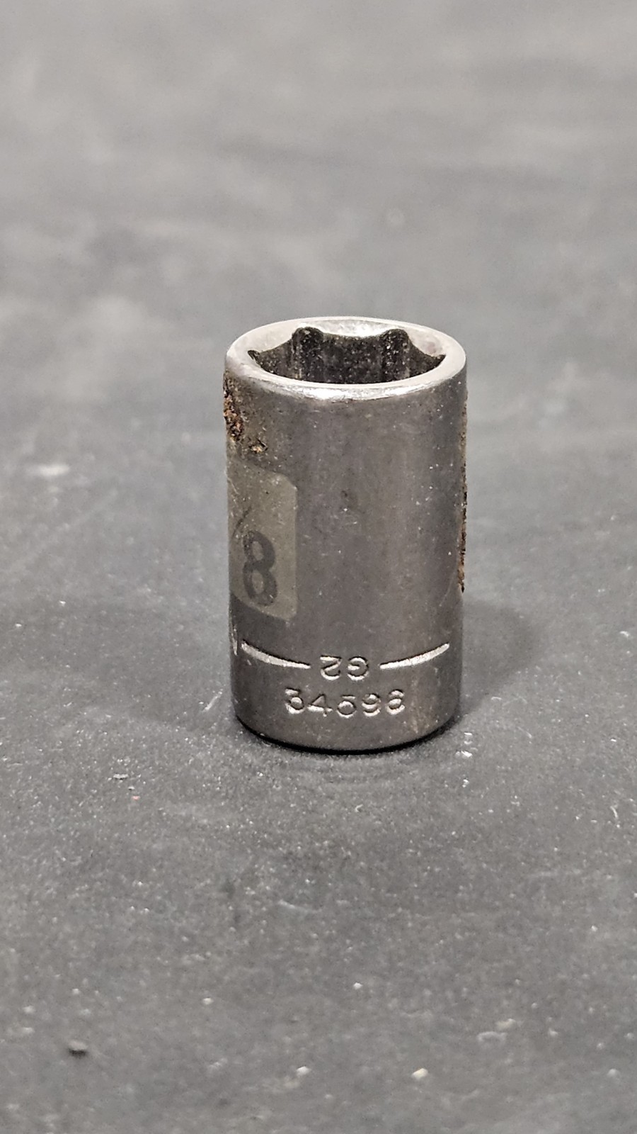 Craftsman USA 3/8″ Socket 6 Point 1/4″ Drive G2D 34596 Easy Read
