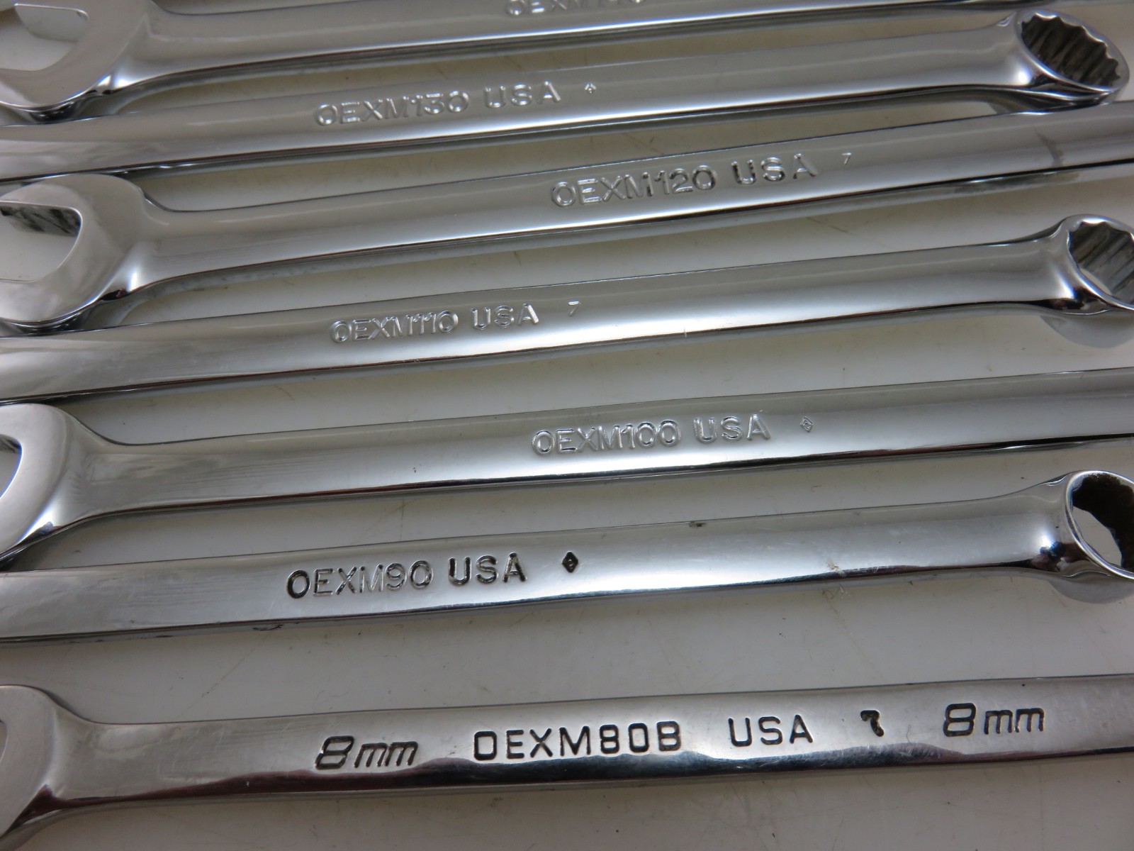 Snap-On METRIC OEXM Series Combination Wrench 18pc Set 8mm-24mm + 26mm