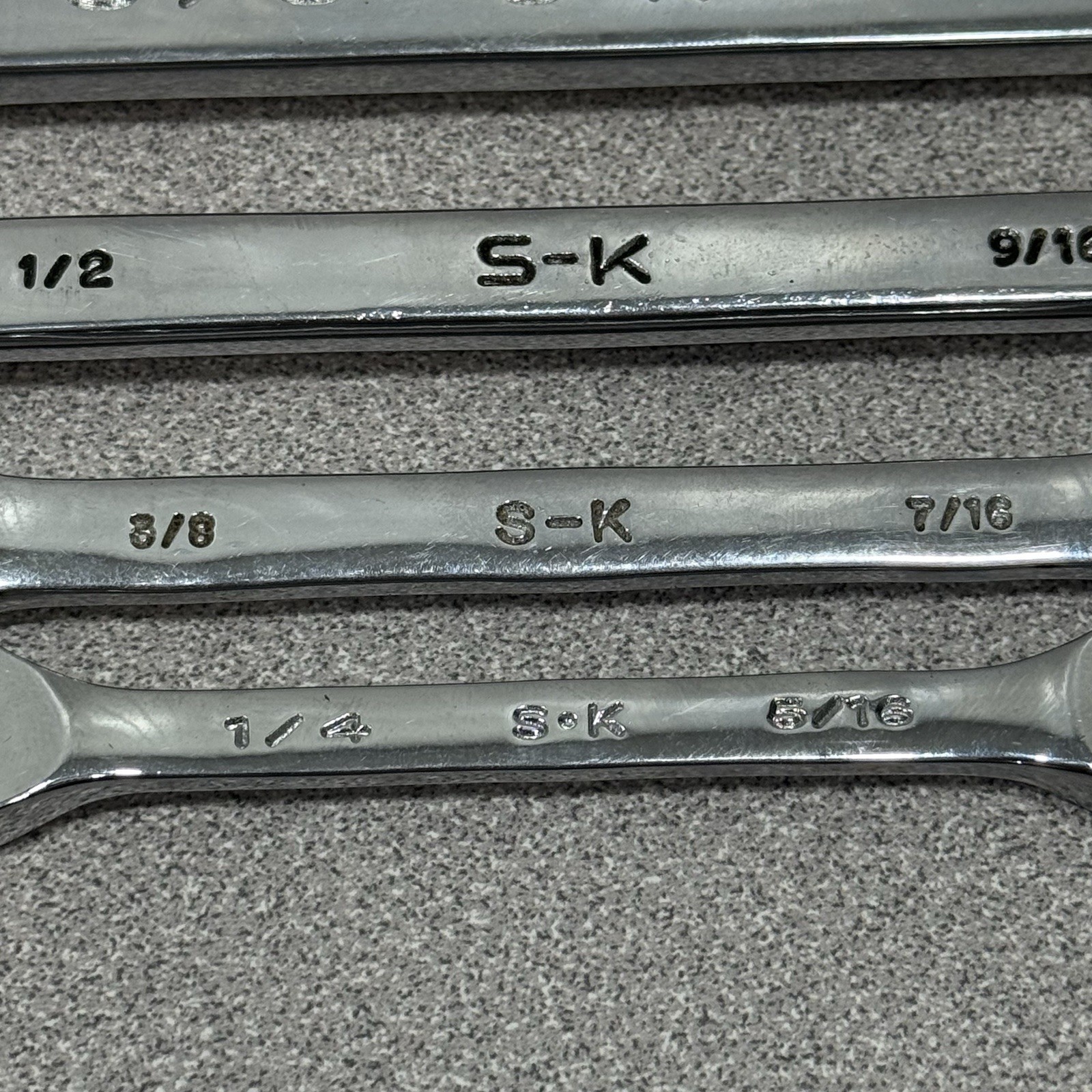 (4) SK Tools SAE Double Flare Nut Line Wrench Set 1/4”—3/4” USA Made