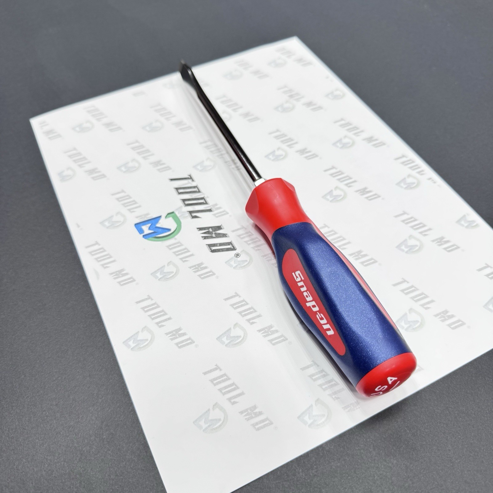 Snap-on Tools NEW RED WHITE BLUE 5/16″ Tip Flat Head Hard GripScrewdriver SHD6