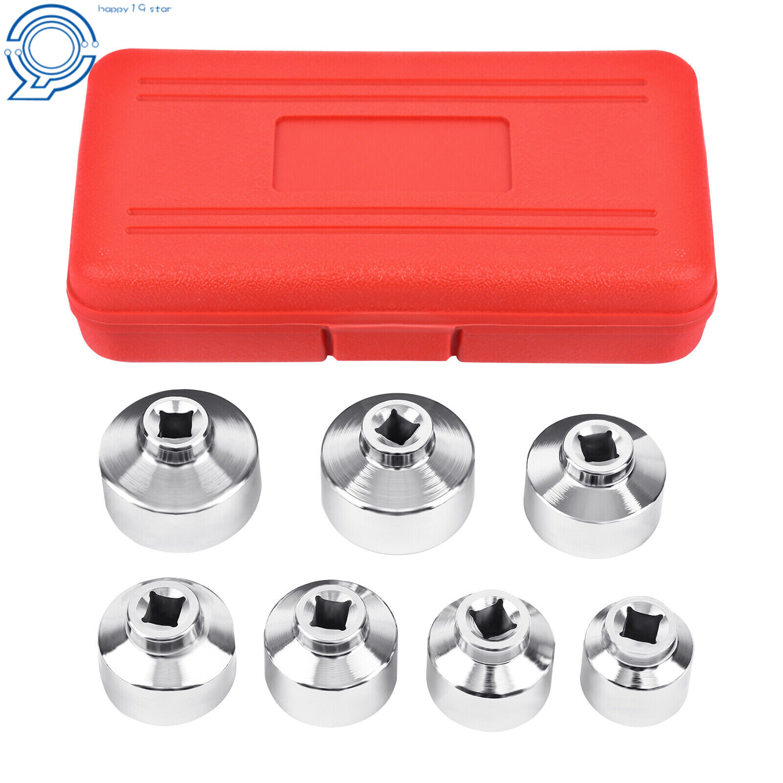 Oil Filter Wrench 7-Piece Socket Set Tool Kit Metric 24 27 29 30 32 36 38mm