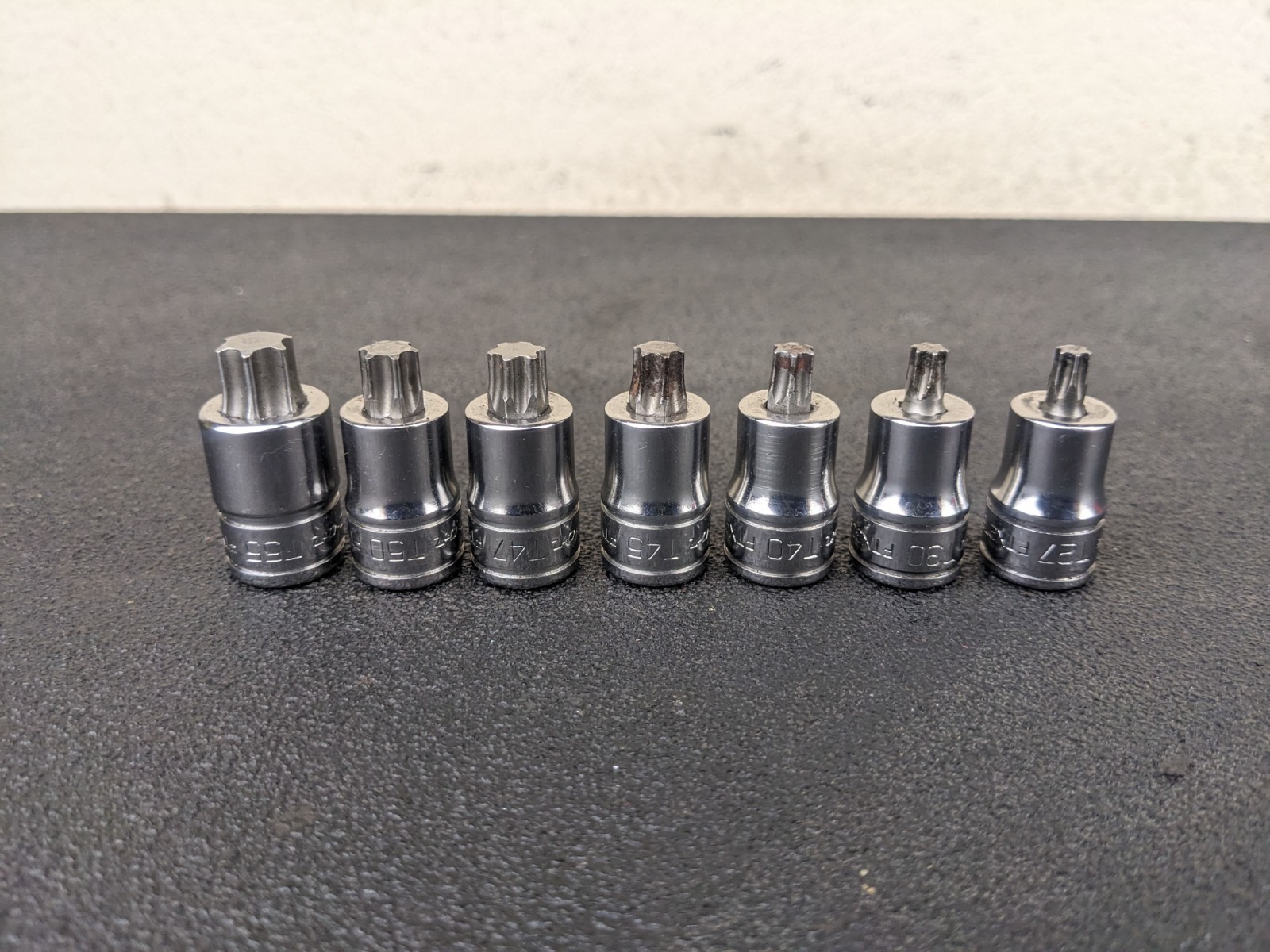#bp502 Snap On 7pc 3/8″ Drive Stubby Torx Socket Driver Set T27-T55 207EFTXYSE