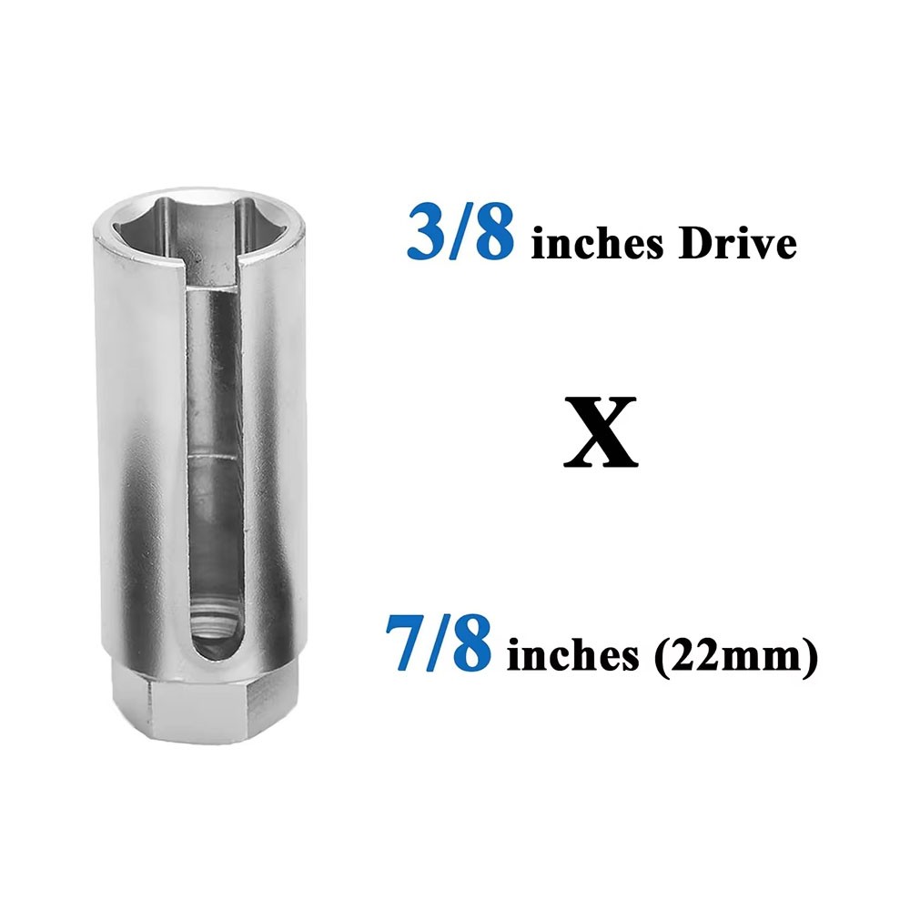 5pcs O2 Oxygen Sensor Socket Wrench Removal Tool 3/8″ 1/2″ Drive x 7/8″ 22mm Set