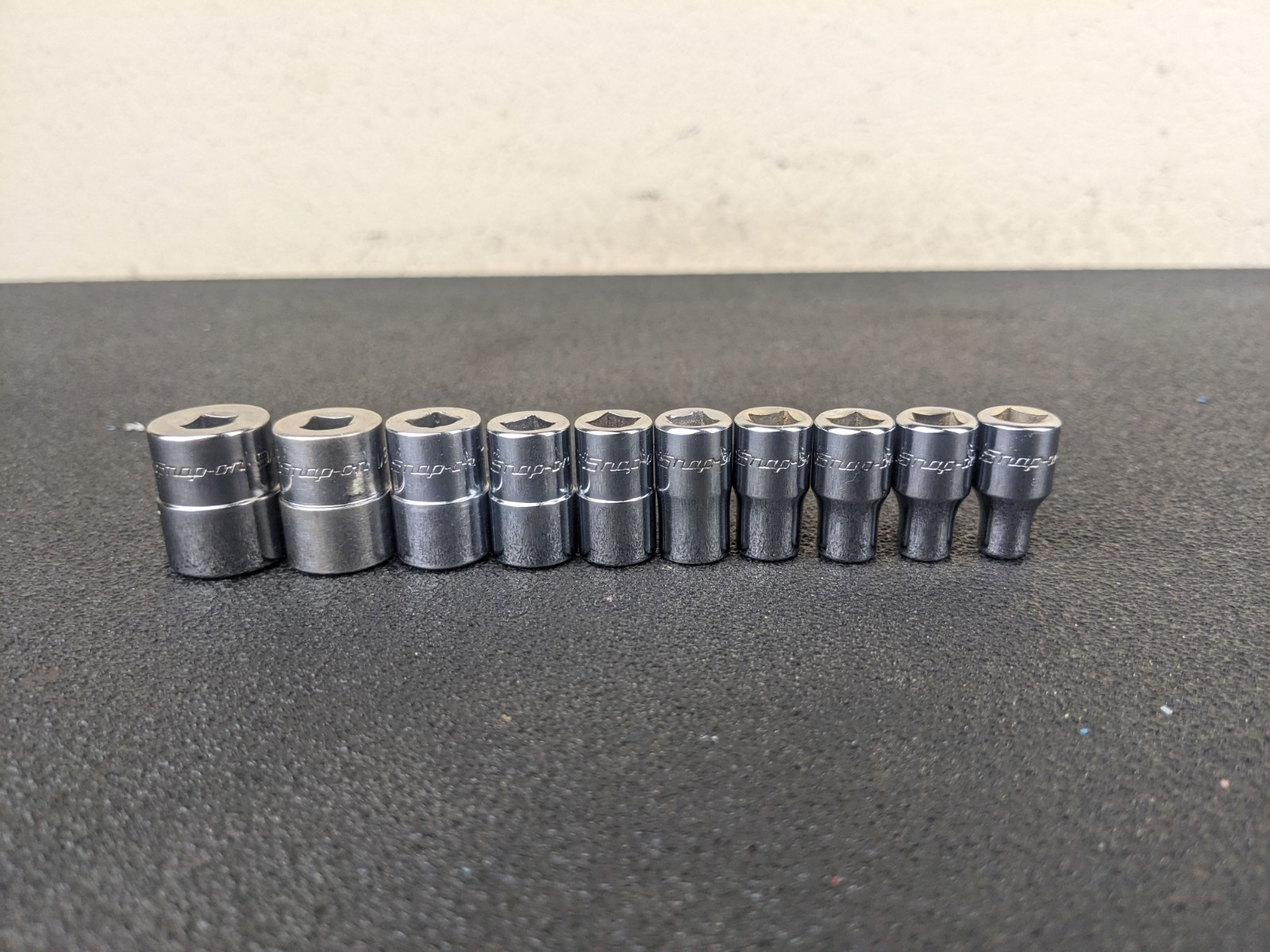 #bp484 Snap-on Tools 110TMDY USA 10pc 1/4″ Drive SAE Shallow 12pt Socket Set