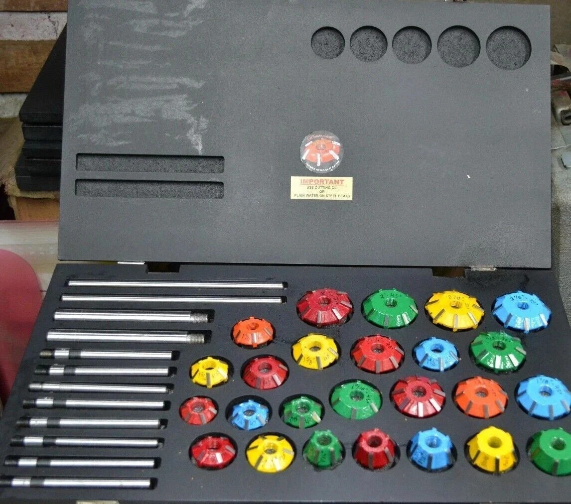 Danish Carbide 37 Piece Valve Seat Cutter Set