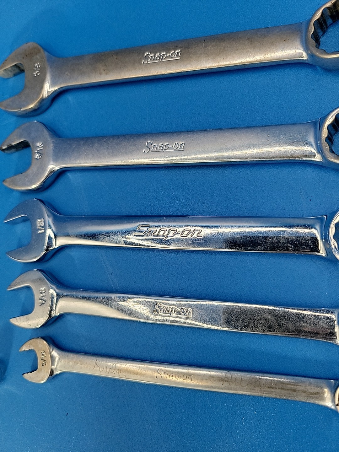 Snap-on Stubby Combination Wrench Set 5/16” to ⅝” 6mm to 19mm OEX 10 Pcs T-2-9