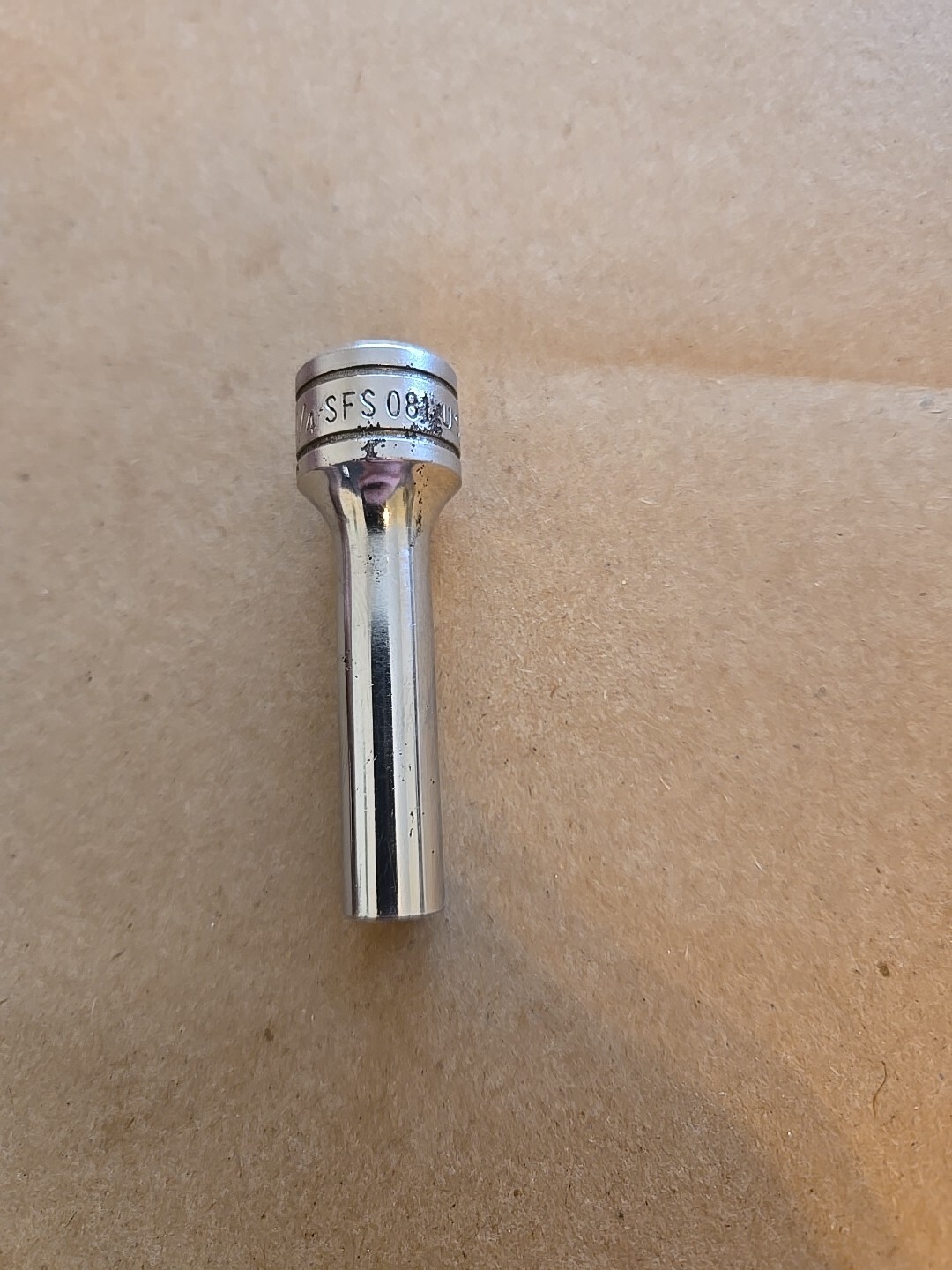 Snap On 3/8″ Drive 1/4″ 6PT Deep Chrome Socket SFS081