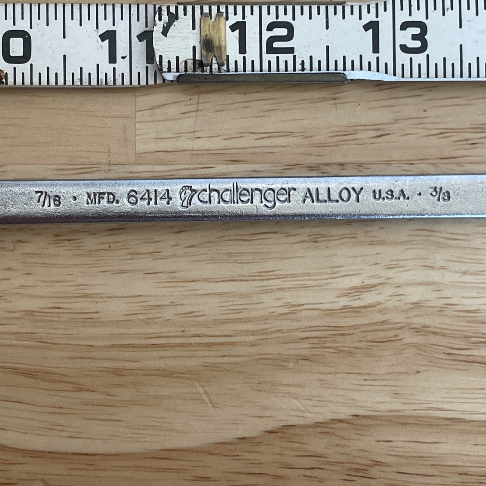Vintage Penens Challenger 3/8” X 7/16” 12 Point Box End Wrench 6414 Alloy USA