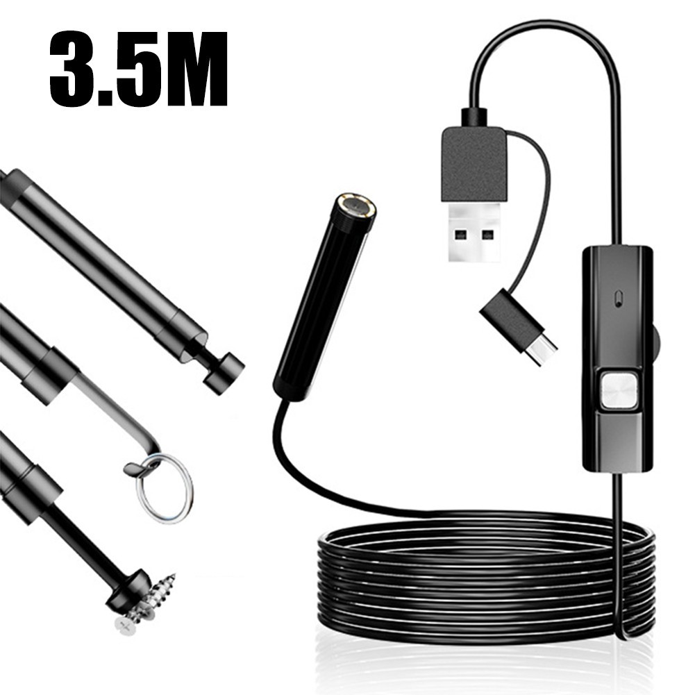 Borescope Camera with 6 LED Lights 1200P HD for image 5 5mm Probe for Easy Use