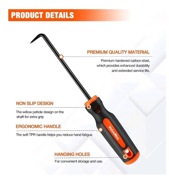 ValueMax 10-Piece Precision Hook and Pick Set with Scraper, Magnetic Telescoping