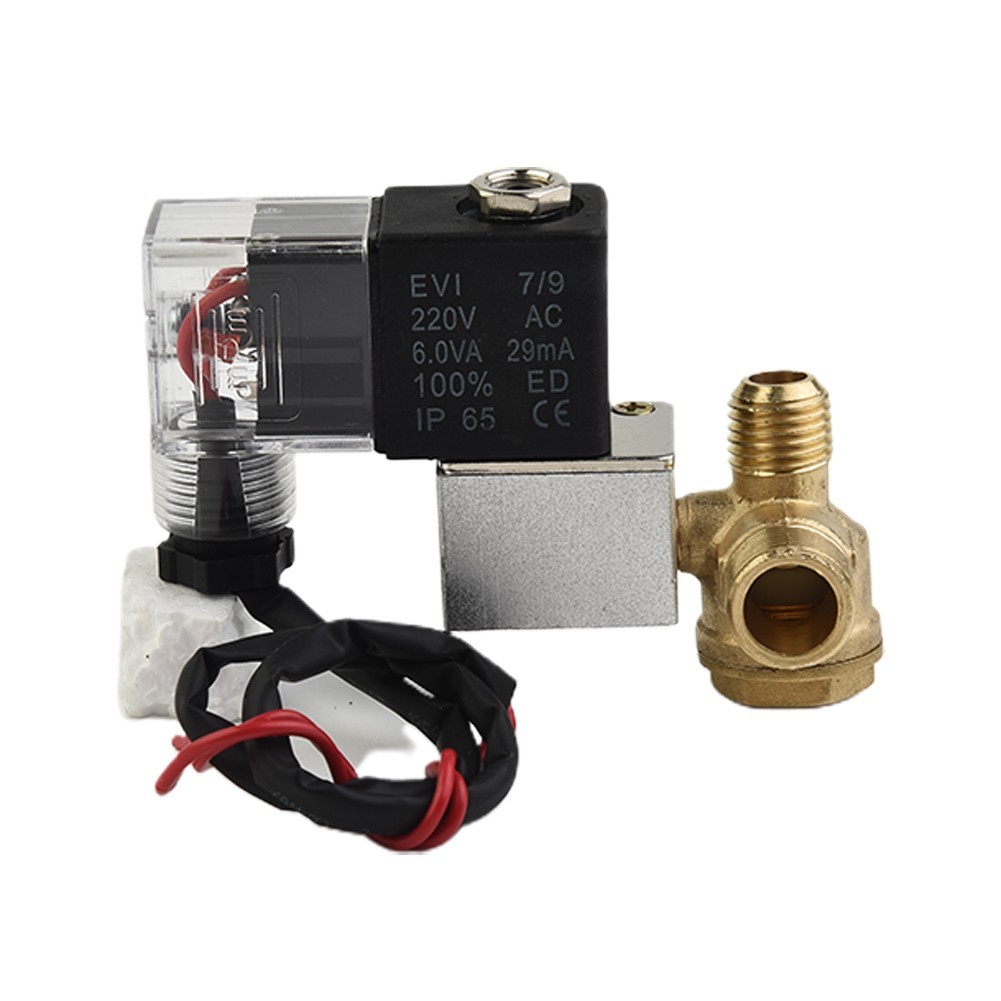 Solenoid Valve Oil-free -10 To 80 °C for 2 Way Normally Closed Air Aluminum