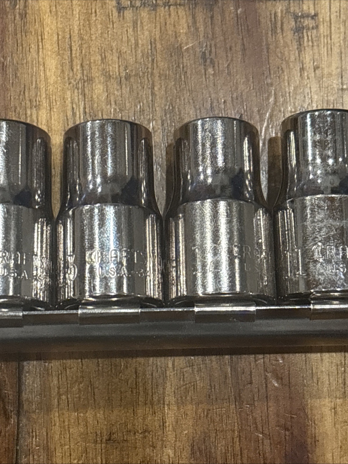 Craftsman 1/2” Drive Laser Shallow Socket Set 9mm – 19mm 6pt 11pc USA NOS METRIC