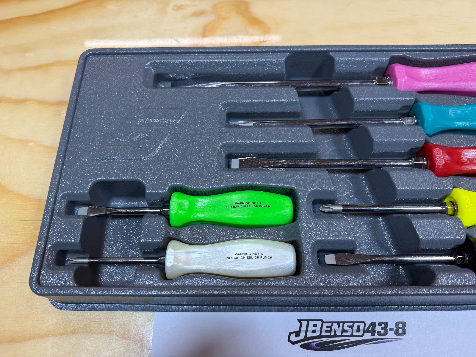Snap-on Tools MULTI-COLOR 7pc Hard Grip Combination Screwdriver Set SDDX70AMC