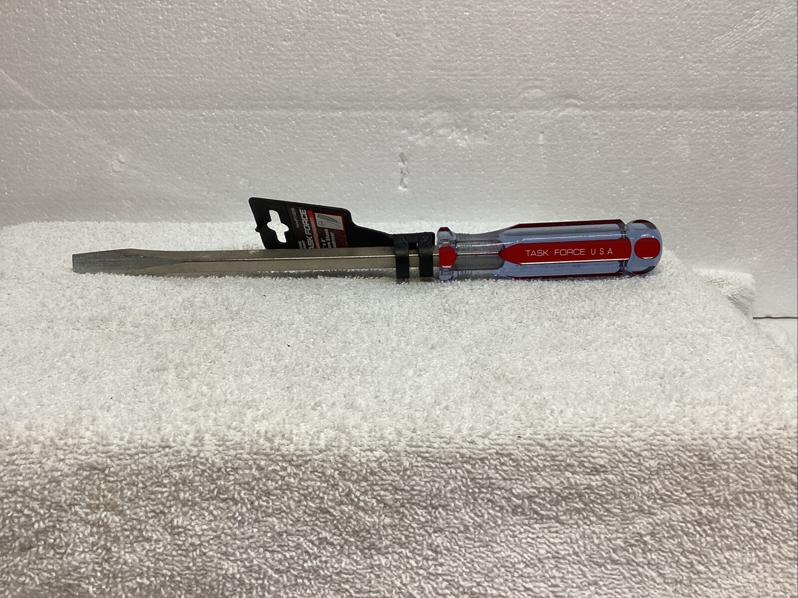 NEW Vintage Task Force 3/8×8” Square Shank Screwdriver Flathead 13” OAL