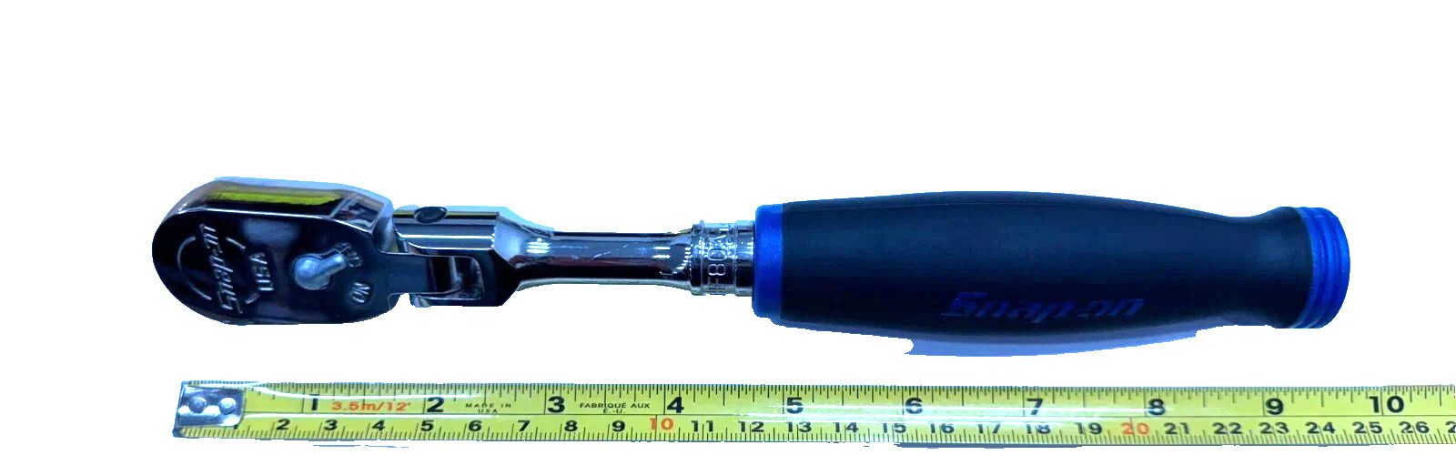 Snap-on Tools POWER BLUE 3/8″ Drive Soft Grip Flex Head Ratchet FHF80AMB USA NEW