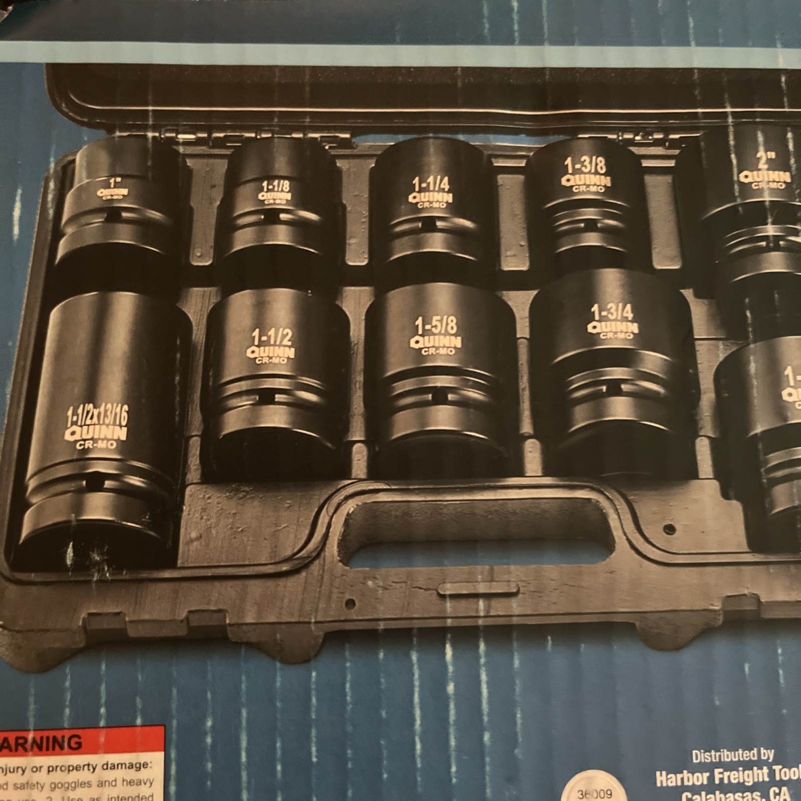 Quinn 10-piece 1-inch drive SAE impact socket set