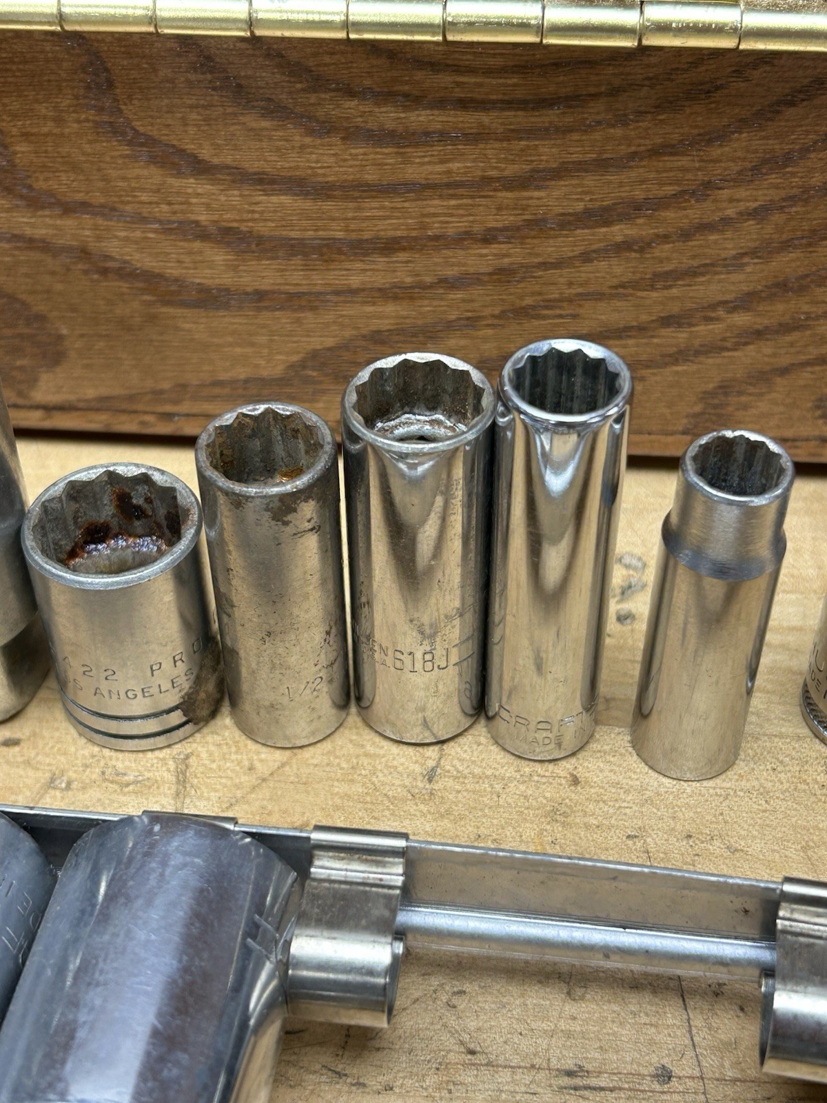 Lot of Assorted Sockets SAE & Metric Mixed Brands Various Drives, Mostly USA