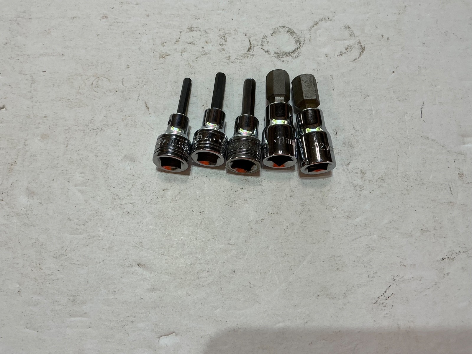 S-K tools 6 pc 3/8″ dr metric hex bit socket set 4mm-12mm USA made