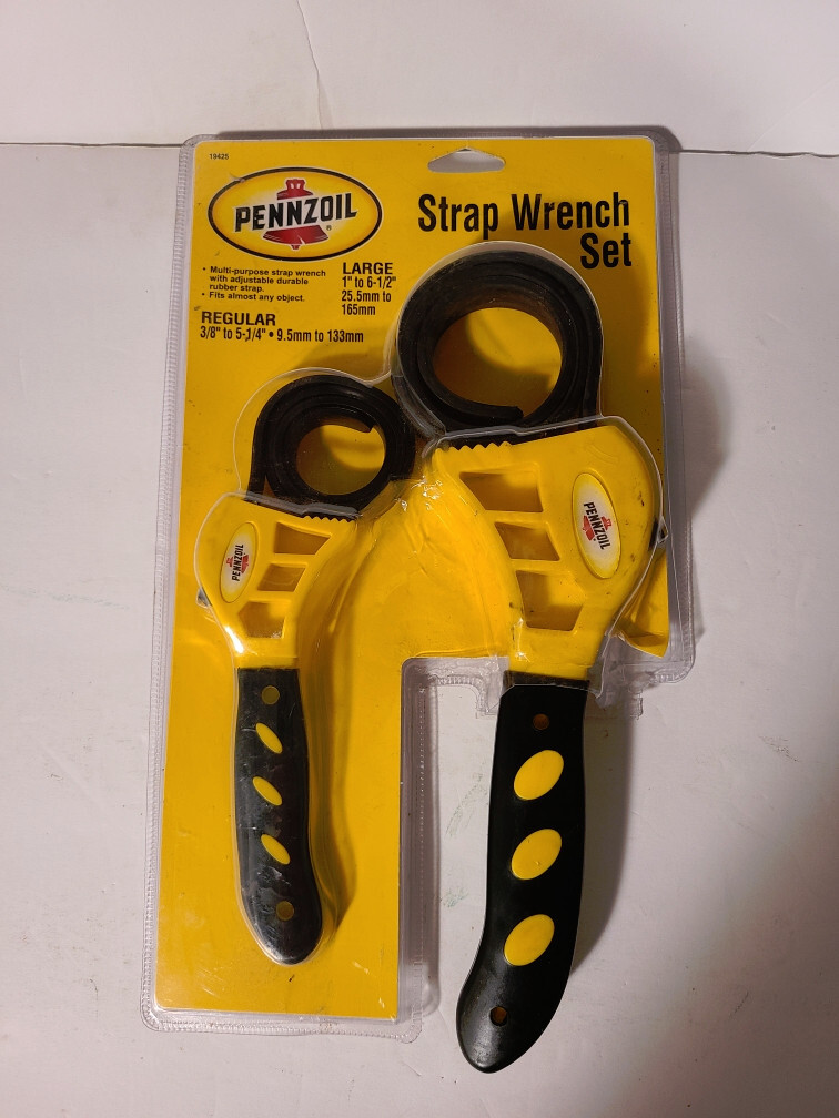 Pennzoil Strap Wrench Set (Regular 3/8″ to 5-1/4″ & Large 1″ to 6-1/2″) #19425