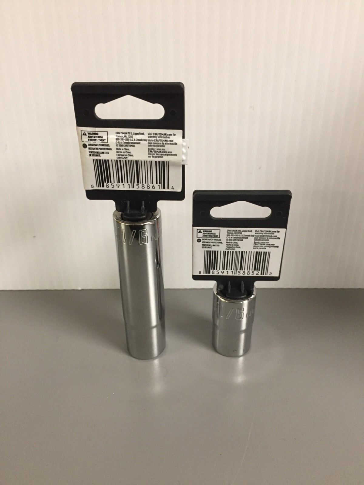 Craftsman 9/16 in. X 1/2 in. drive SAE 12 Point Deep & Shallow Standard Sockets