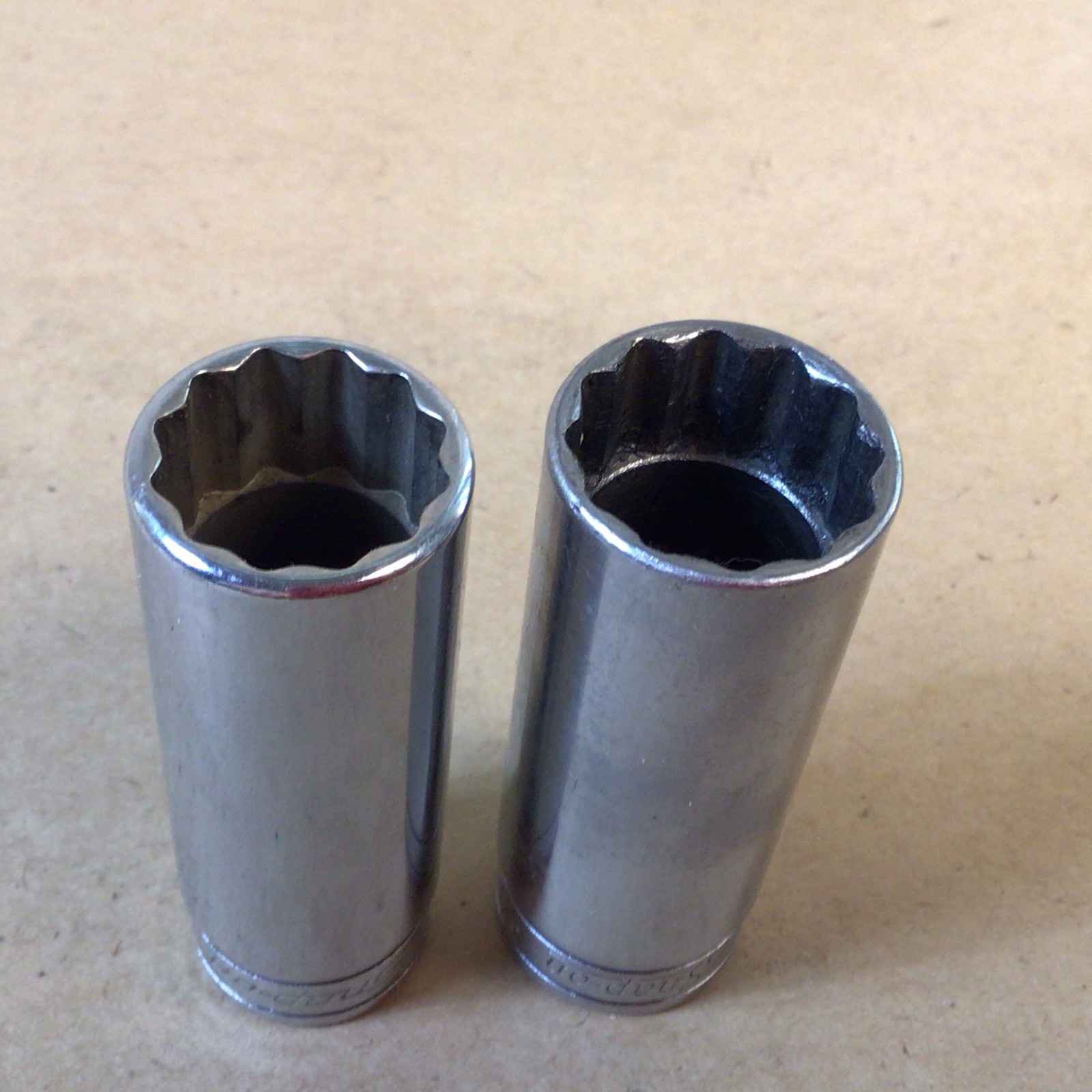 Snap On 3/4″ Deep Socket 3/8″ Drive 12 Point SF241 & 11/16” Snap On SF221