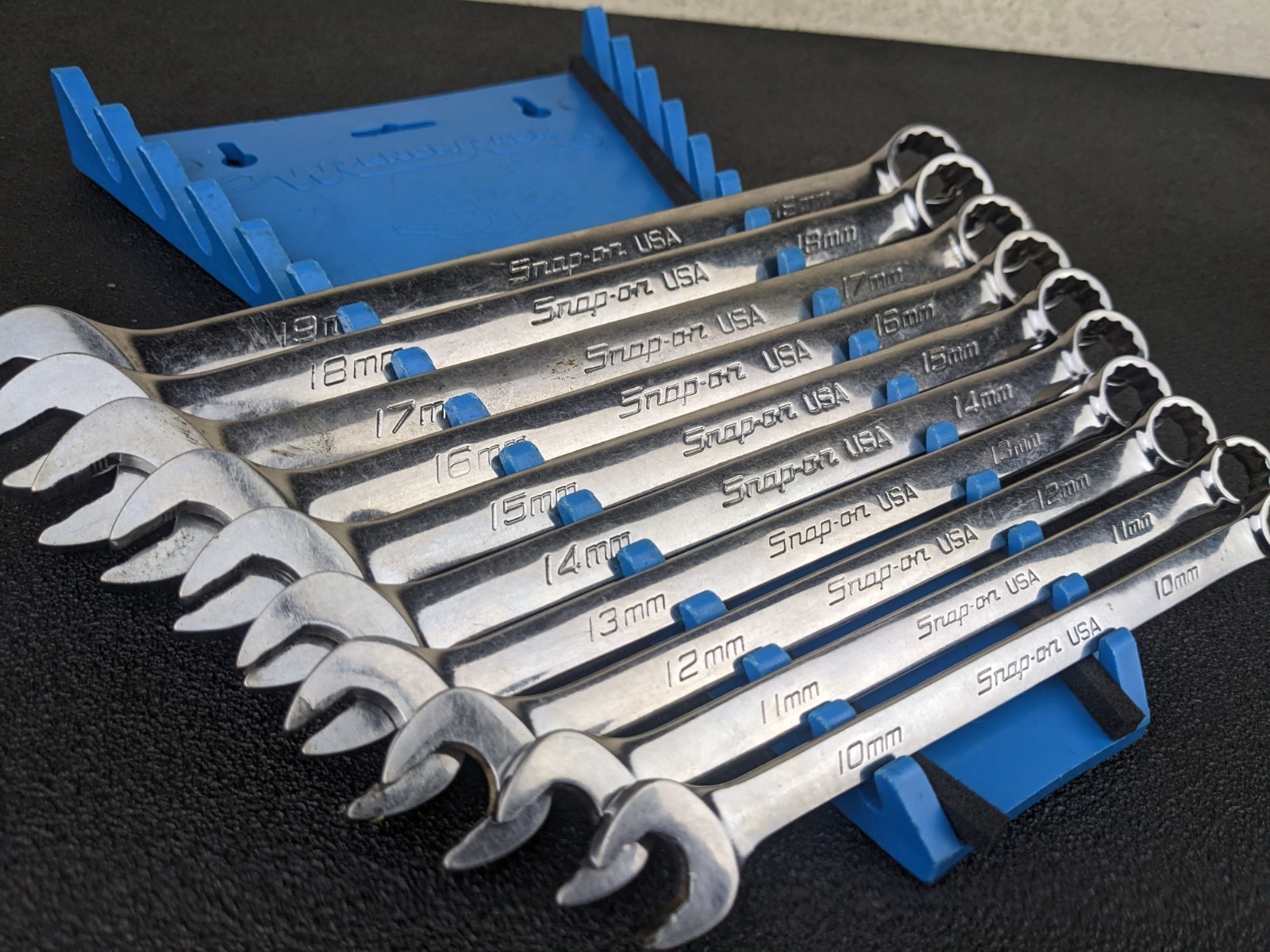 #bp039 Snap-On Tools 10pc 12point METRIC Flank Drive PLUS Wrench Set SOEXM710