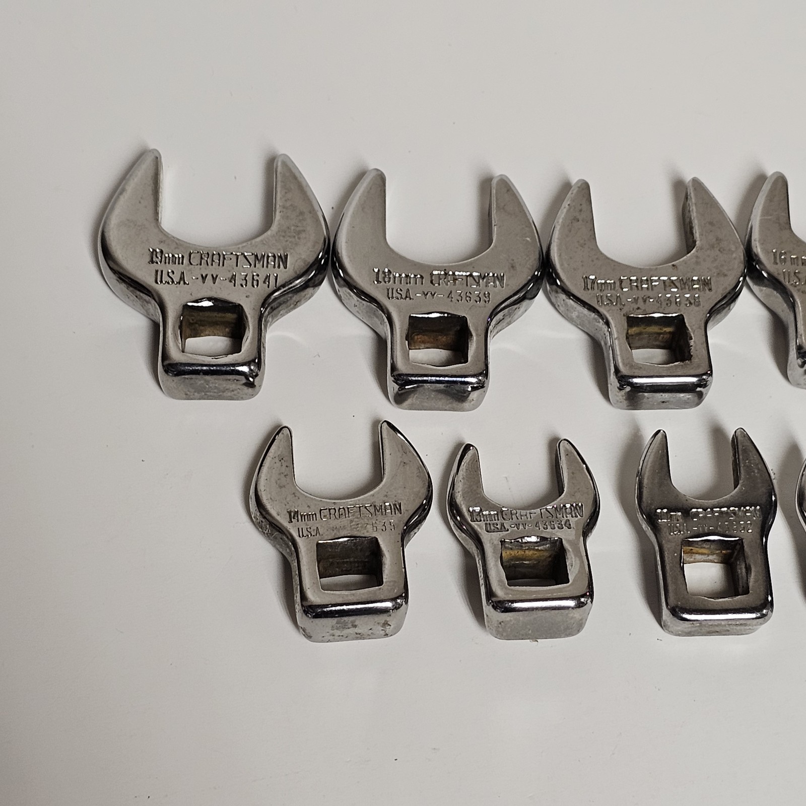 Craftsman Crowfoot Wrench Set 9 Pieces VV-43631, VV-43632, VV-43639, & More