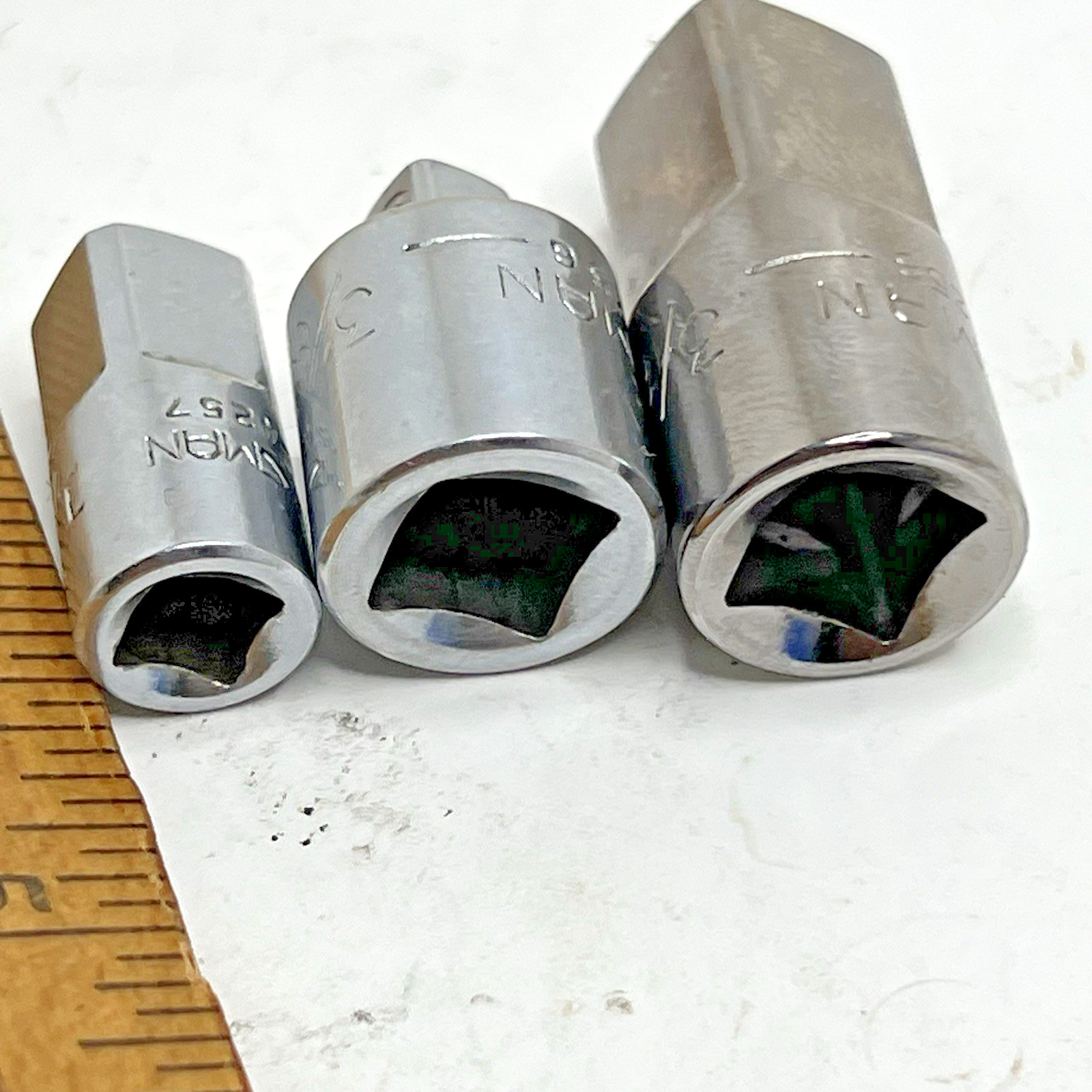 3-Craftsman (3/8 F-1/2 M) -(1/4 F -3/8 M) -(3/8 F -1/4 M) Converter Adapters USA