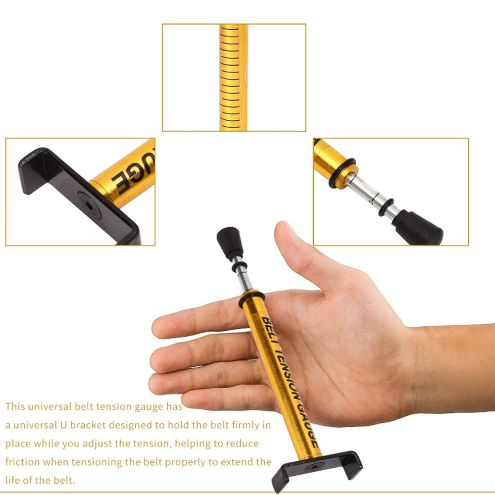 1x Belt Tension Gauge Adjust 10Lbs Belt Tool for Motorcycle Bicycle Drive Belts