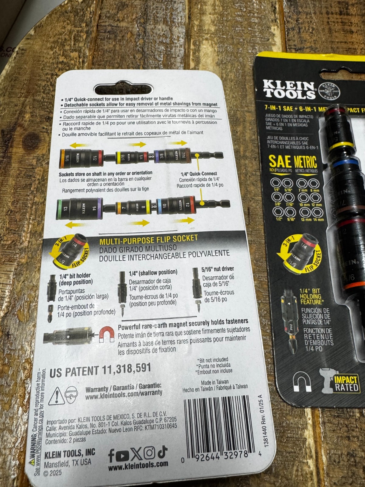 🛠️ Klein Tools SAE + Metric Impact Flip Sockets + Bit Holder 32933KIT