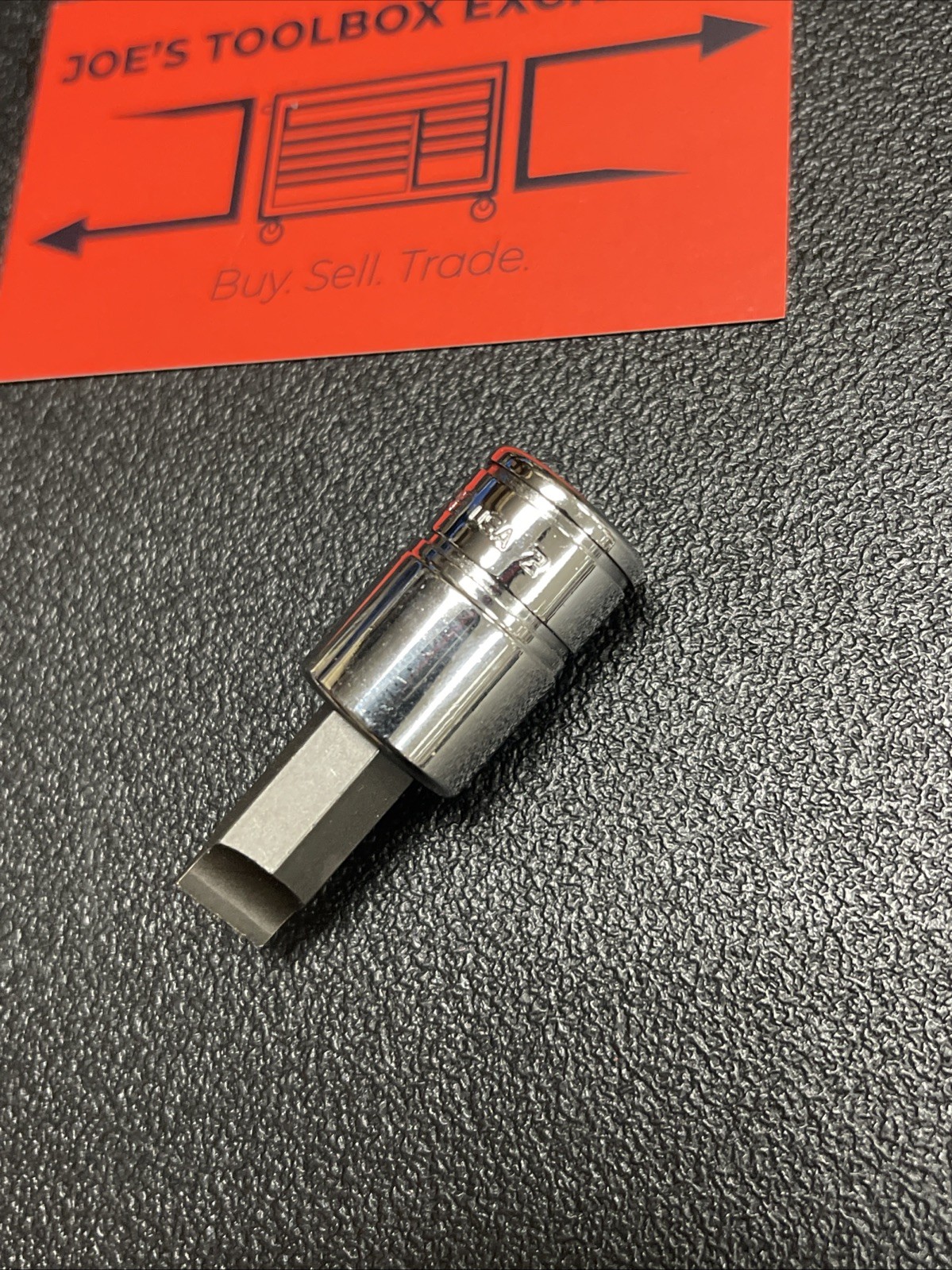 Snap On Tools F62E USA NEW 3/8″ Drive 3/8″ Flat Tip Short Bit Socket Driver