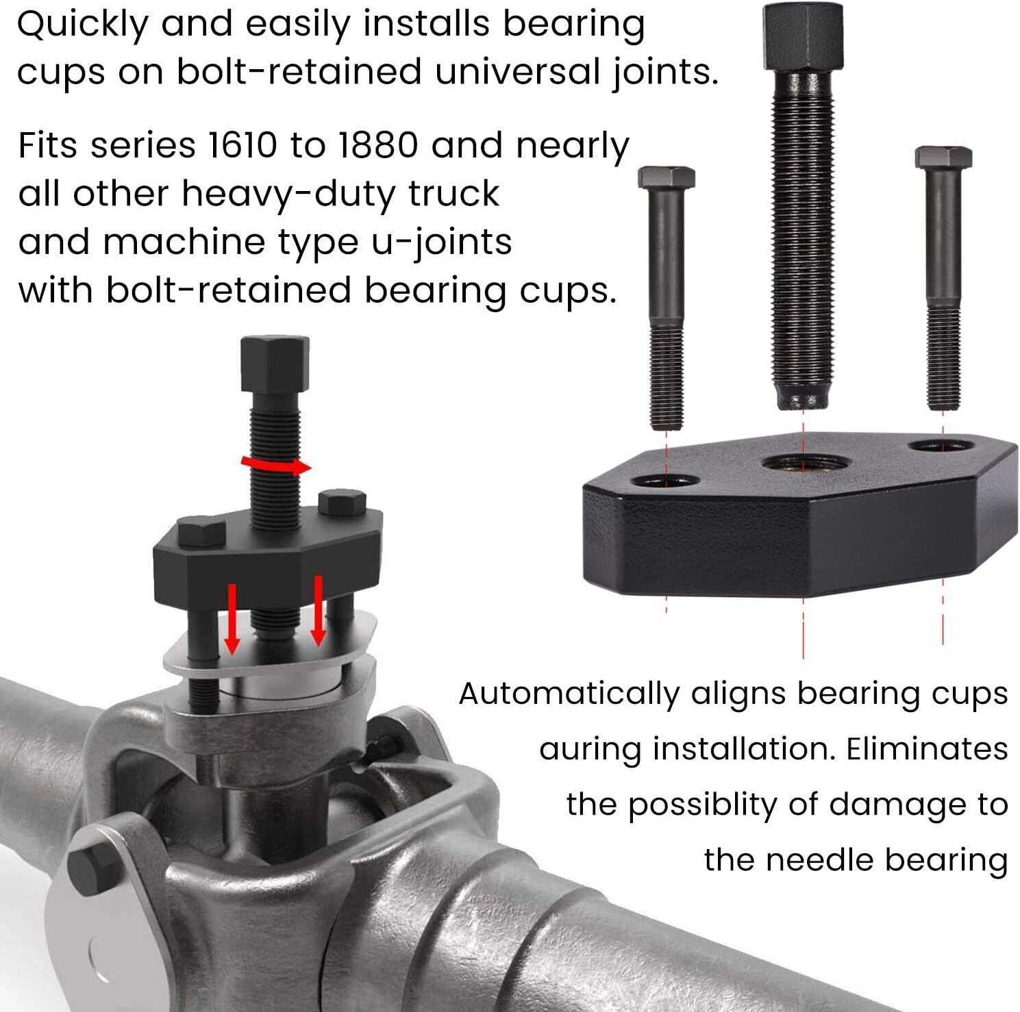 10102 Universal U Joint Puller Heavy Duty Truck 5192 Bearing Cup Installer Tool