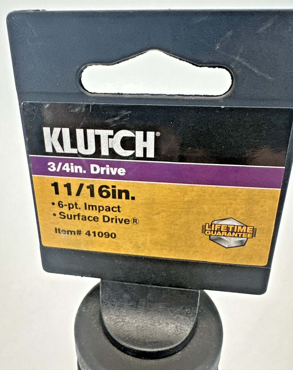 Klutch Impact Socket, 11/16in. Size, 3/4in. Drive, 6-Point 41090 Northern Tool