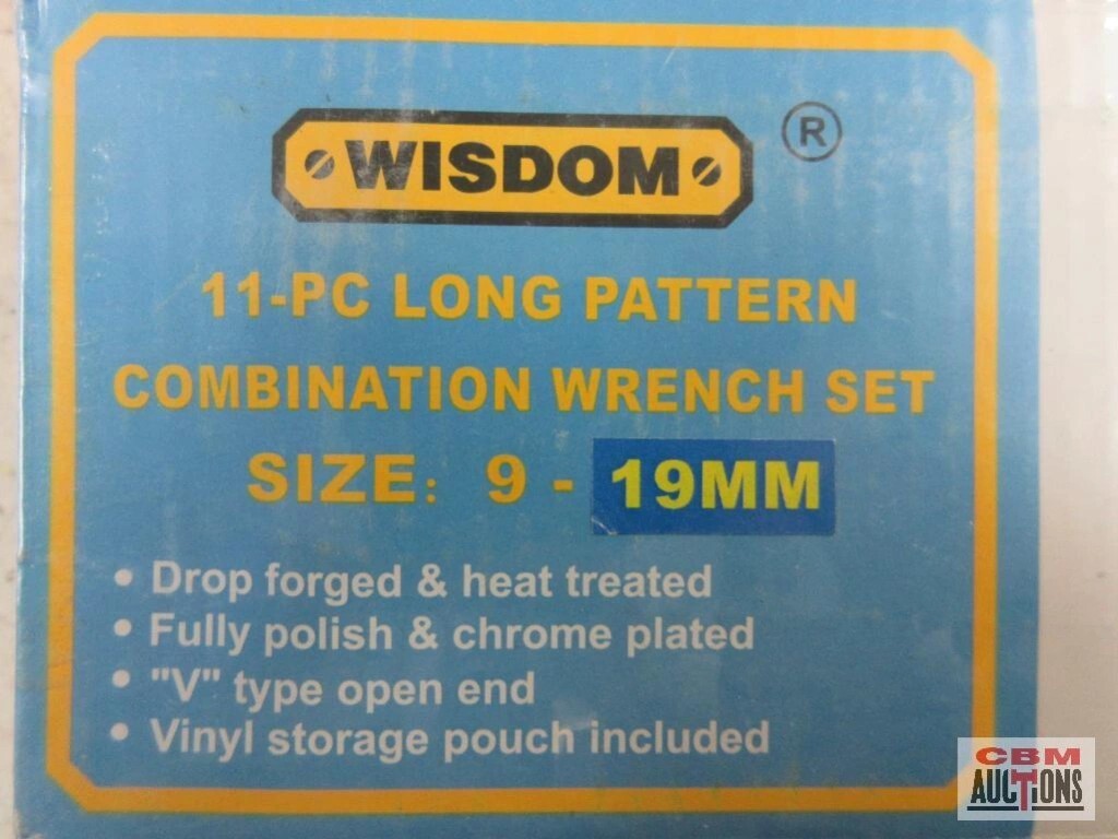 Wisdom 01-W11MWV-1 – 11pc Metric Long Pattern Combination Wrench Set (9mm – 19mm