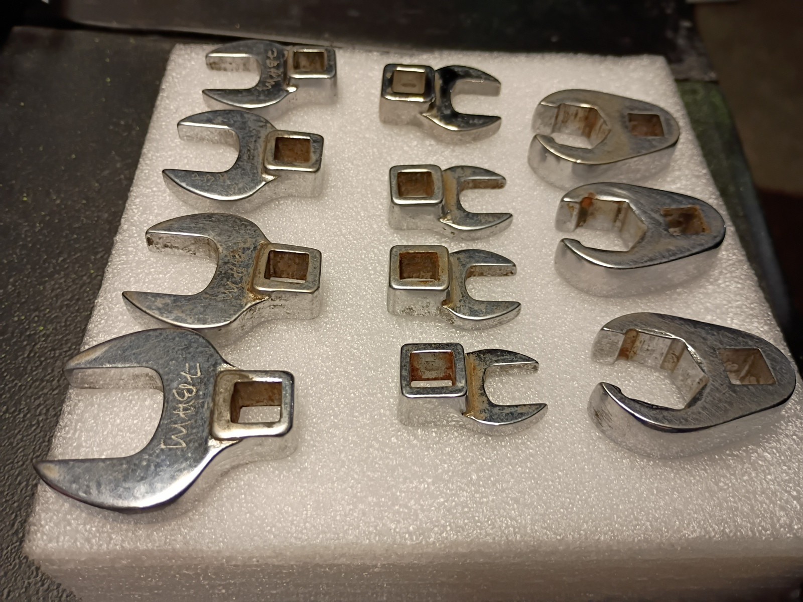 Snap on 3/8″ Drive Crowfoot wrench set of 11 mixed set of 7 Metric & 4 SAE