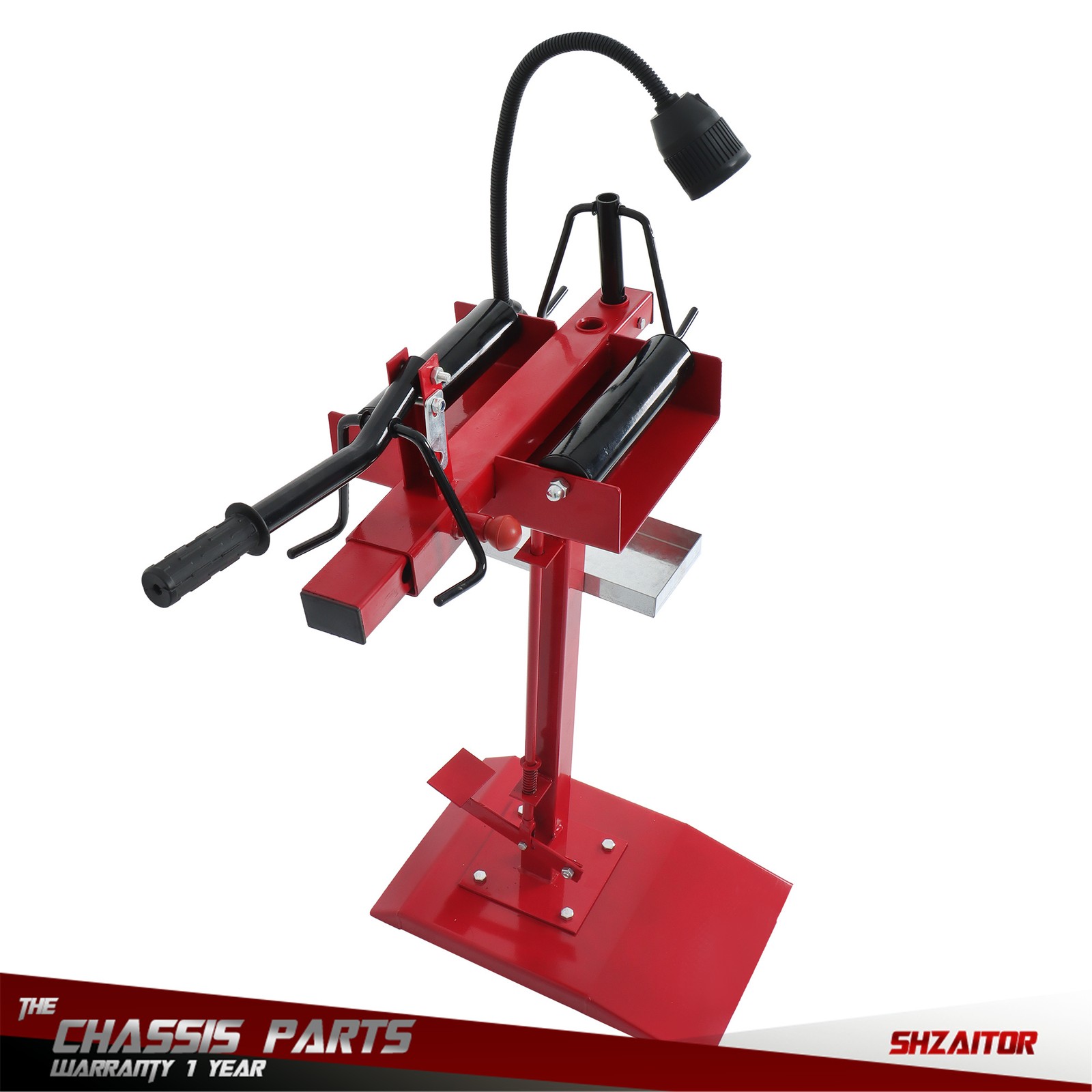Portable Tire Changer with Adjustabl LED Light and 7-speed Control Tire Spreader