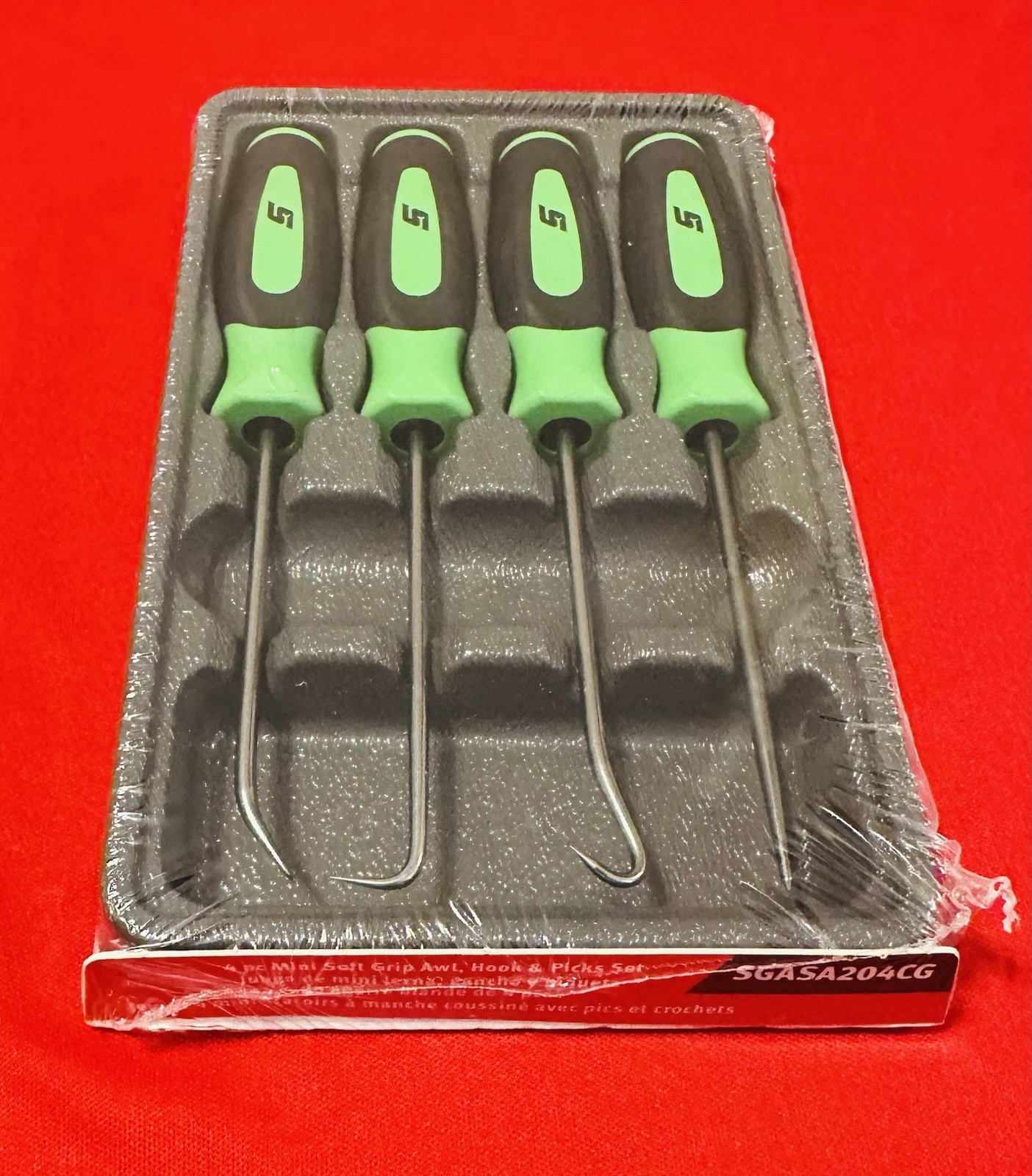 Snap On Tools Mini Soft Grip Pic 4 Pieces Set Green New