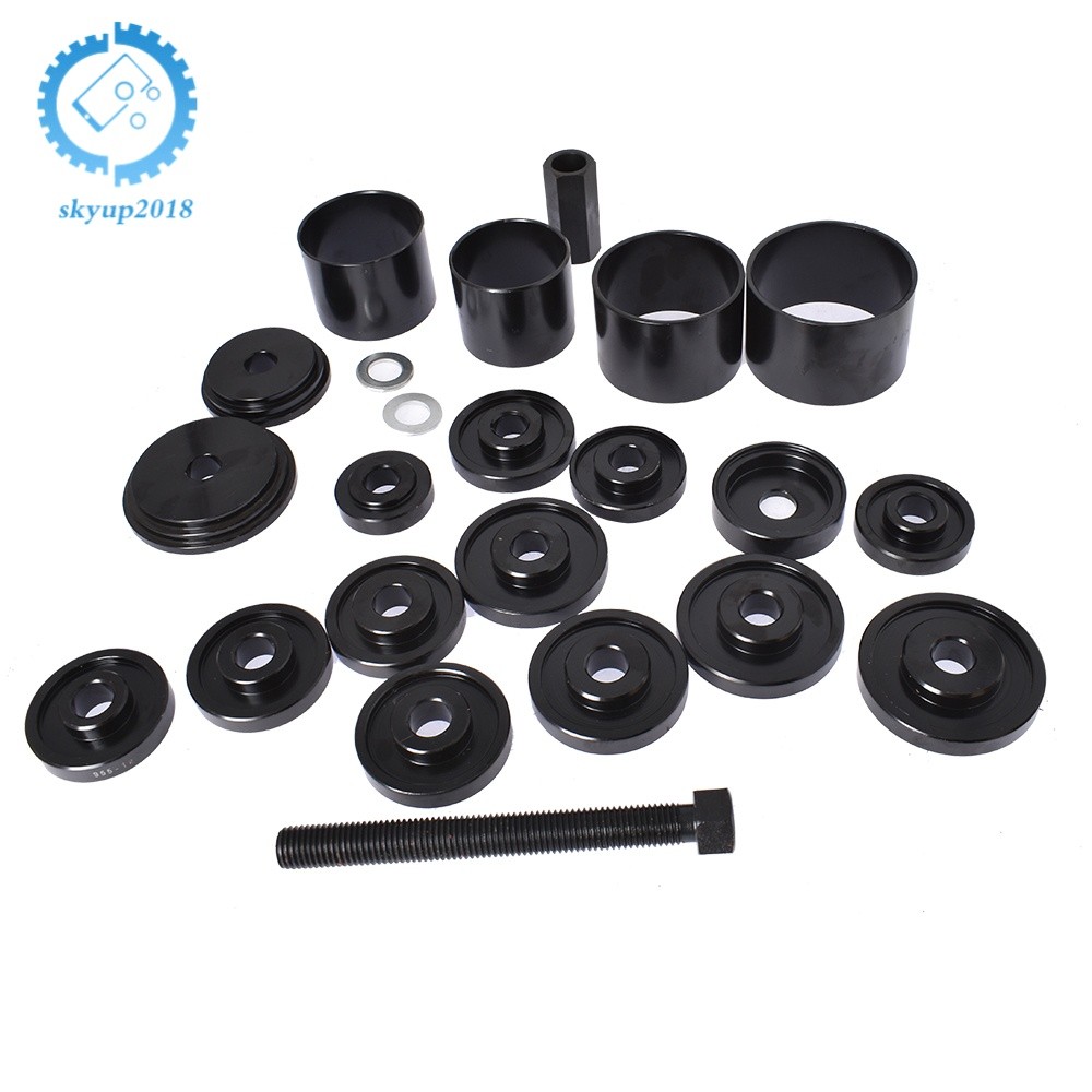 23 Pieces Front Wheel Drive Bearing Press Removal Adapter Puller Pulley Tool