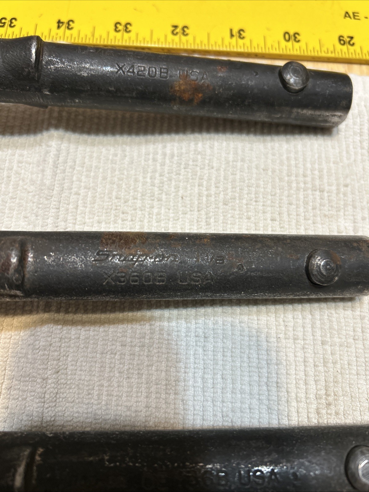 Set Of 4 Snap On Tubular Wrenches X240B X360B OE136B XH136C 1 1/8” 1 5/16”