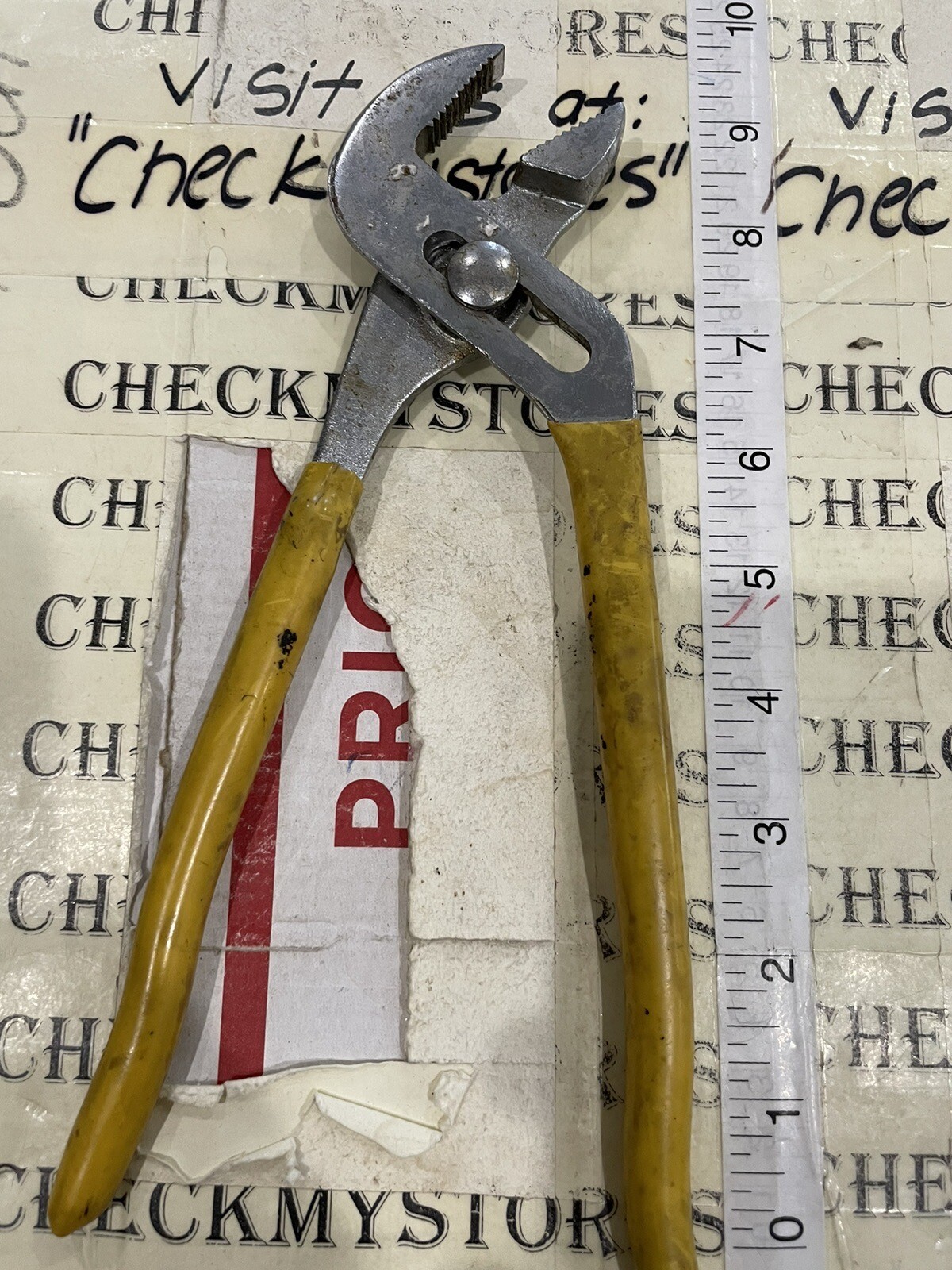 Vintage Great Neck Pliers Slip Groove Joint Straight Jaw W100 ,Forged Japan