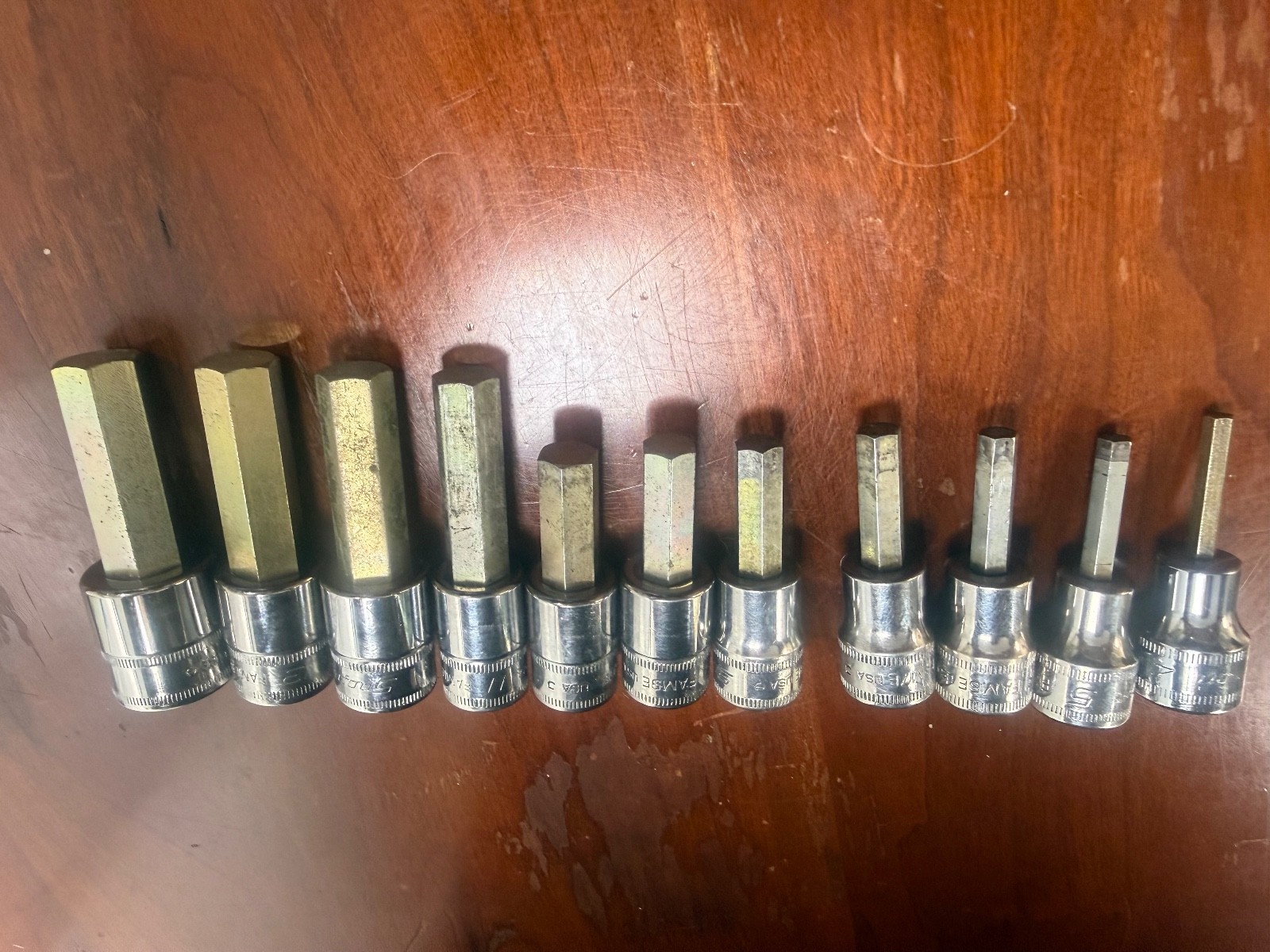 SNAP-ON 11 PIECE 3/8 DRIVE METRIC HEX BIT SOCKET DRIVER SET 4MM TO 14MM