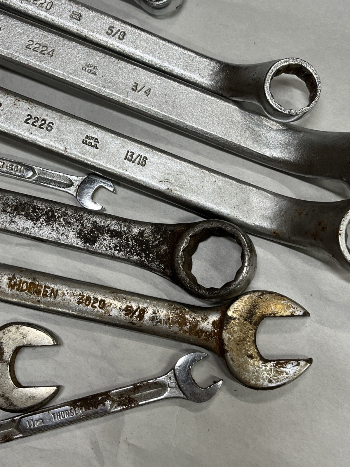 Thorsen 11 Piece Wrench Lot Various Sizes Vintage USA