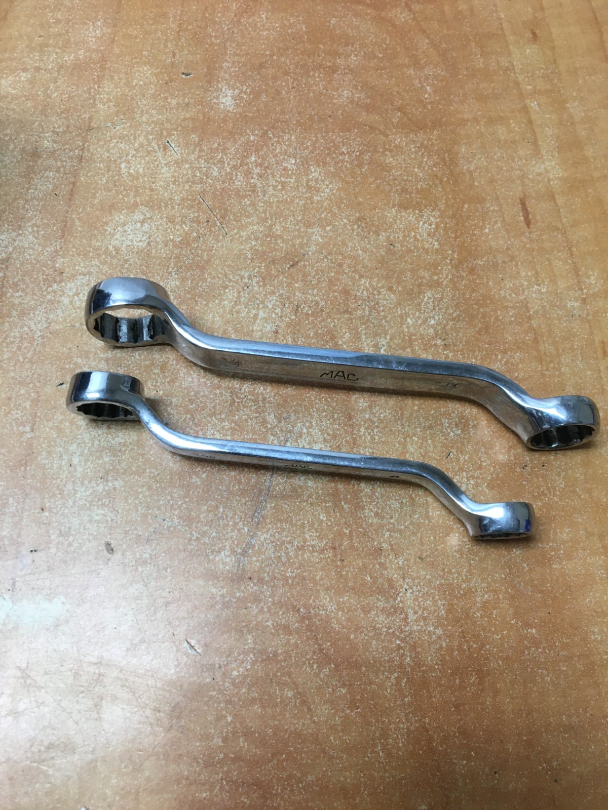 MAC BO2024 5/8X 3/4 BO1618 9/16×1/2 12 Point Short Offset Double Box End Wrench