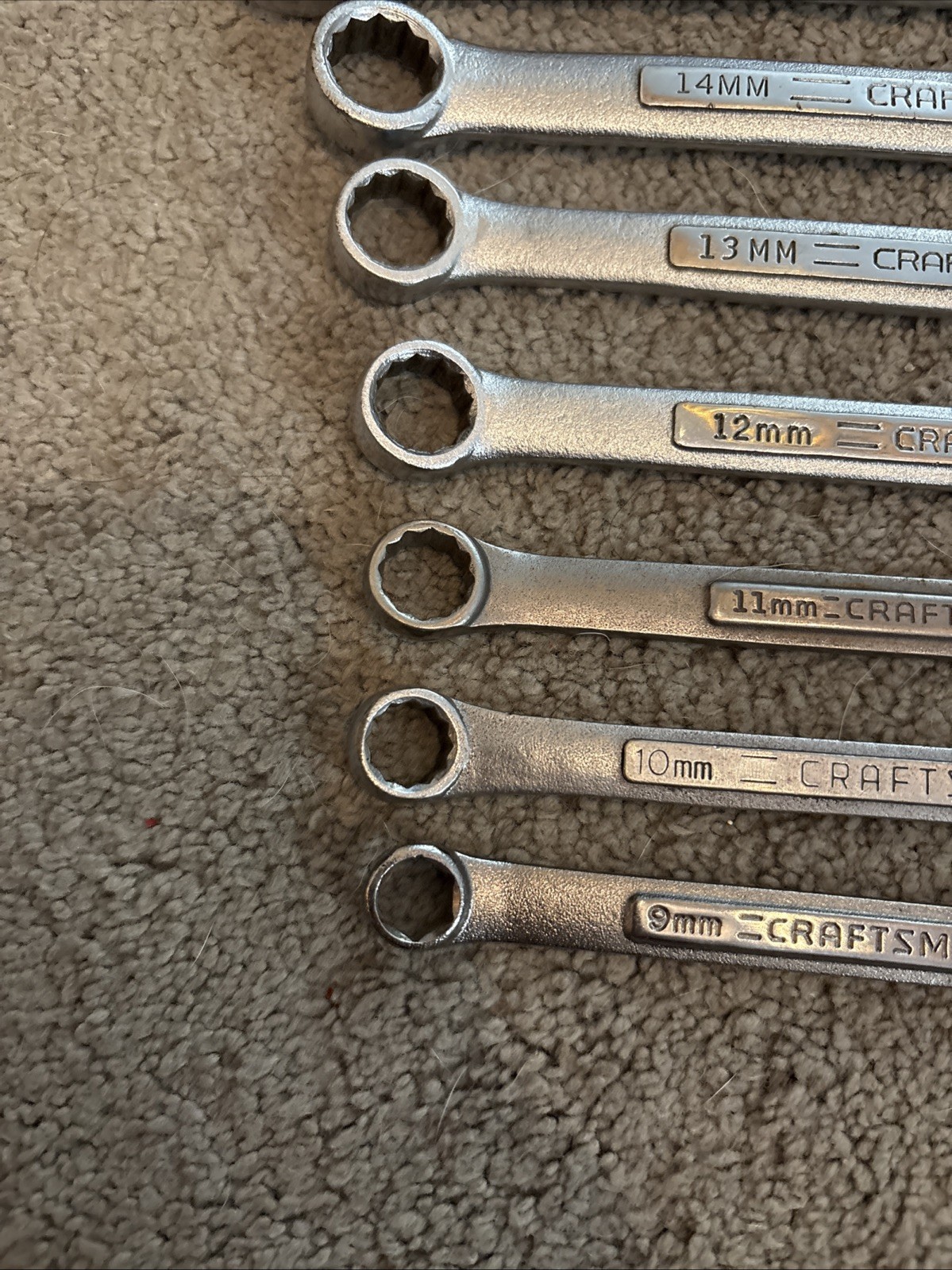 Vintage Craftsman 9pc. Metric Combination Wrench Set 9mm-19mm. NO 18mm Or 16mm