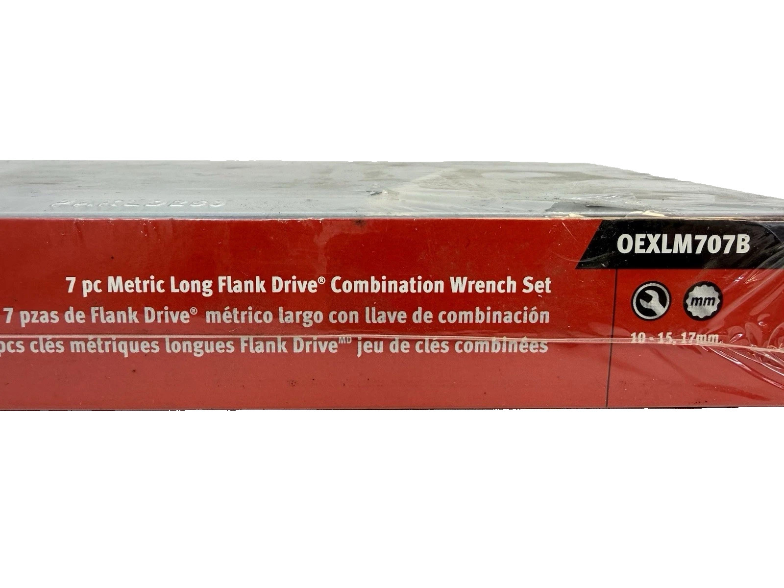 Snap On Tools 7pc 10-15,17mm Metric Long Length Combo Wrench Set OEXLM707B NEW